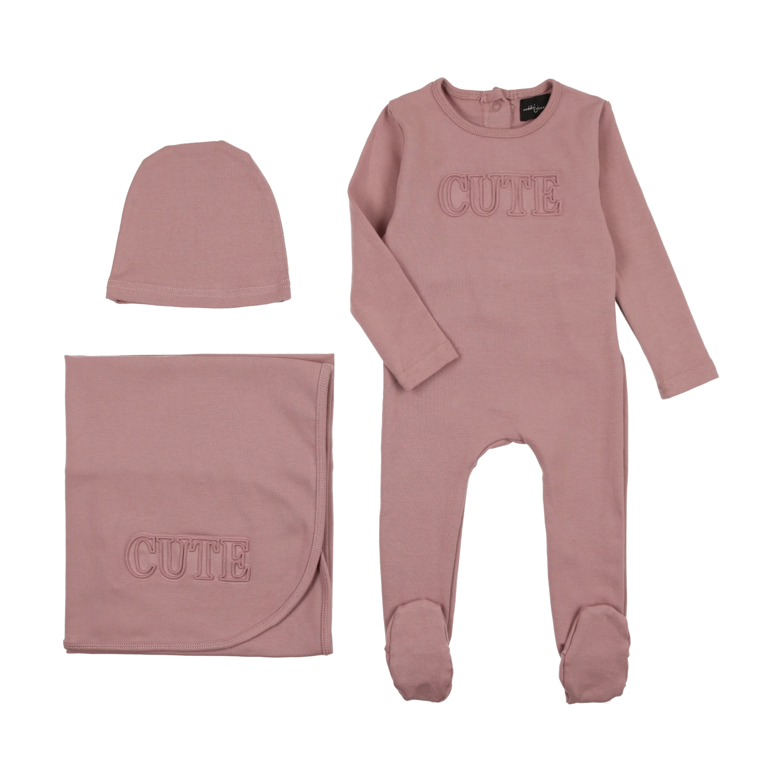Cuddle & Coo CUTE 3PCS - Mauve
