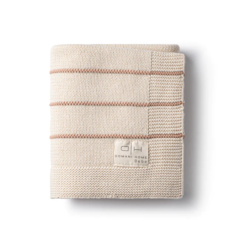 Domani Home Bande Blanket Rose