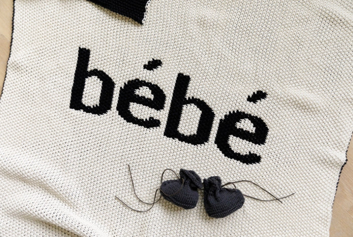 Domani Home Knit Bebe Blanket Black - Image 2