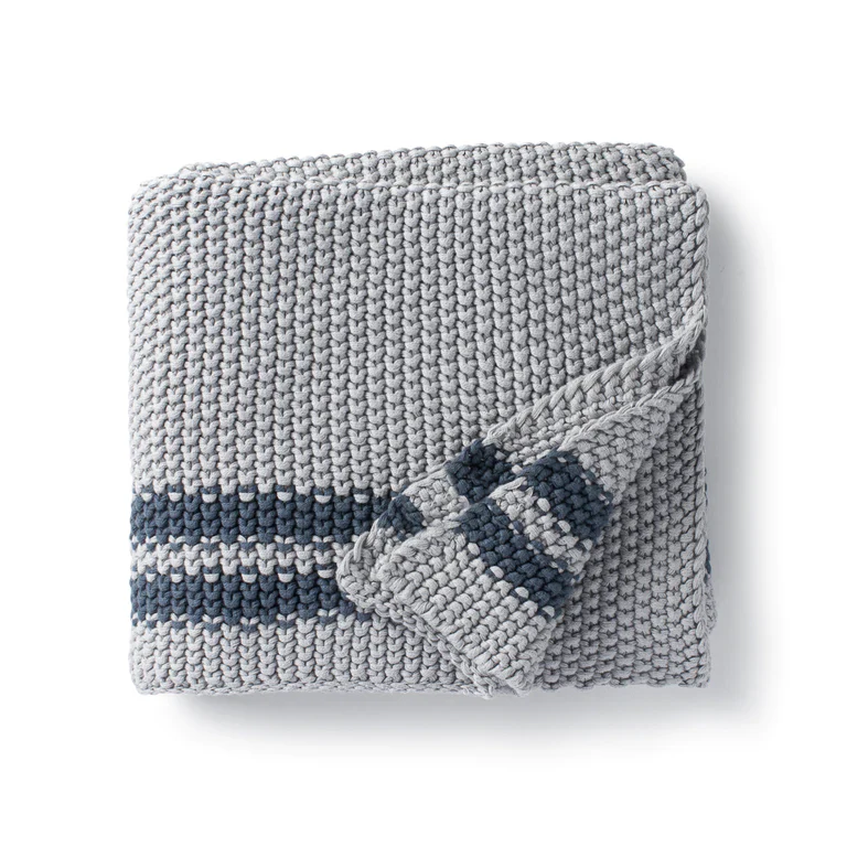 Domani Home Marici Cool Blue Striped Baby Blanket - Image 2