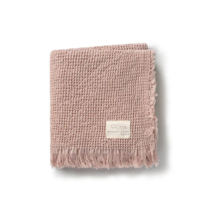 Domani Home Waffle Muslin Blush Baby Blanket