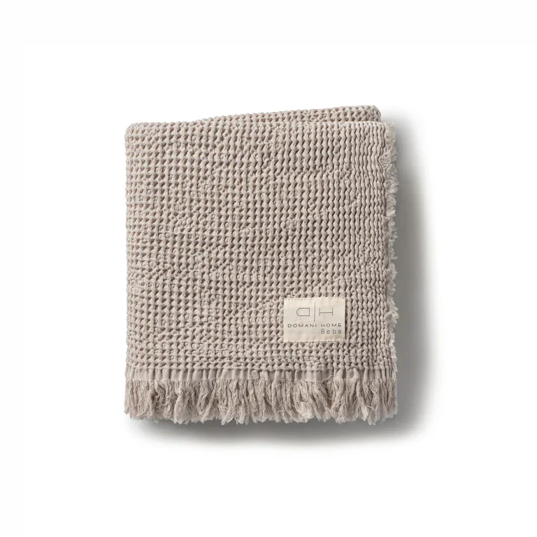 Domani Home Waffle Muslin Stone Baby Blanket