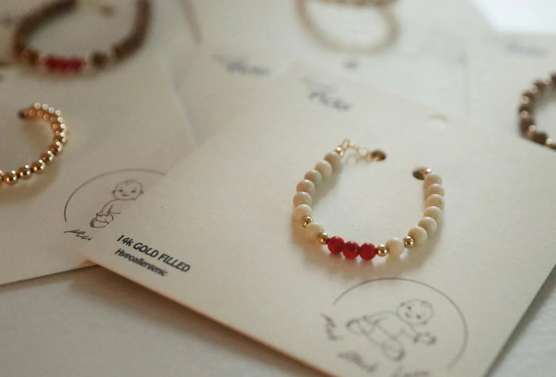 Dye Jade Stones With Red Beads - Image 2
