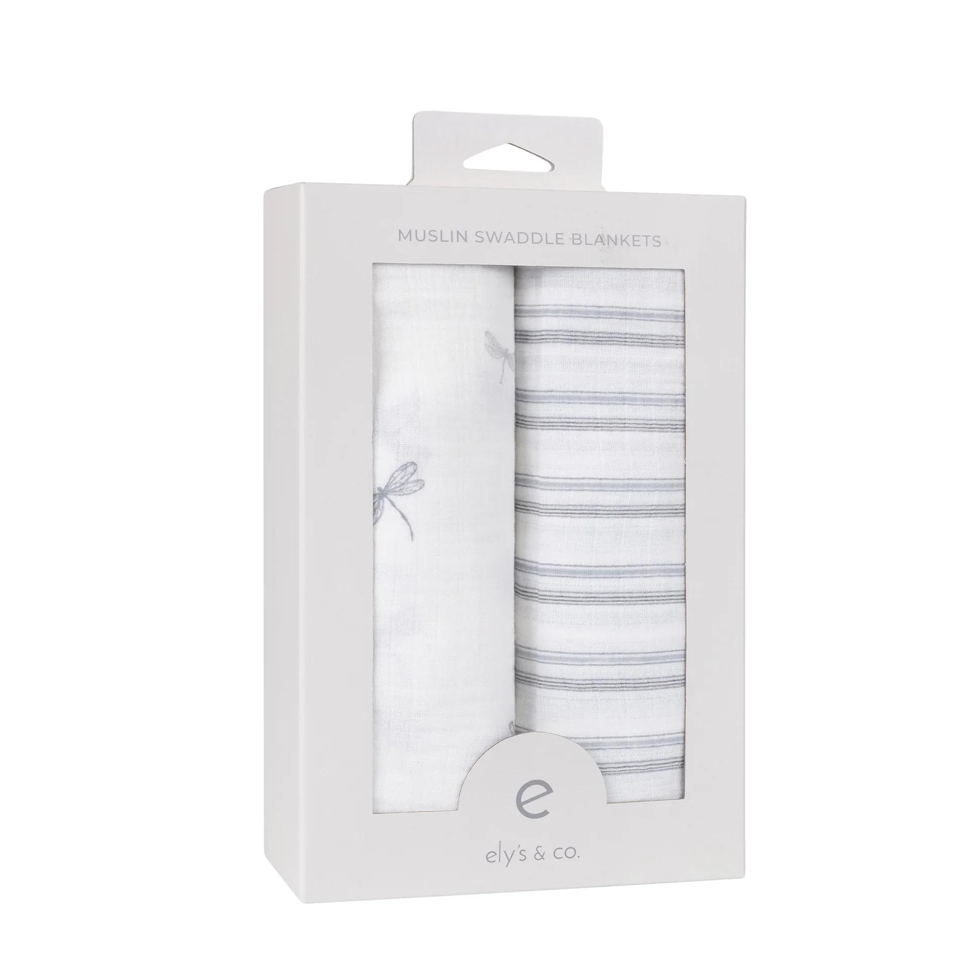 Ely's & Co 2 Pack Cotton Muslin Swaddle Blanket - Blue Dragonfly - Image 2