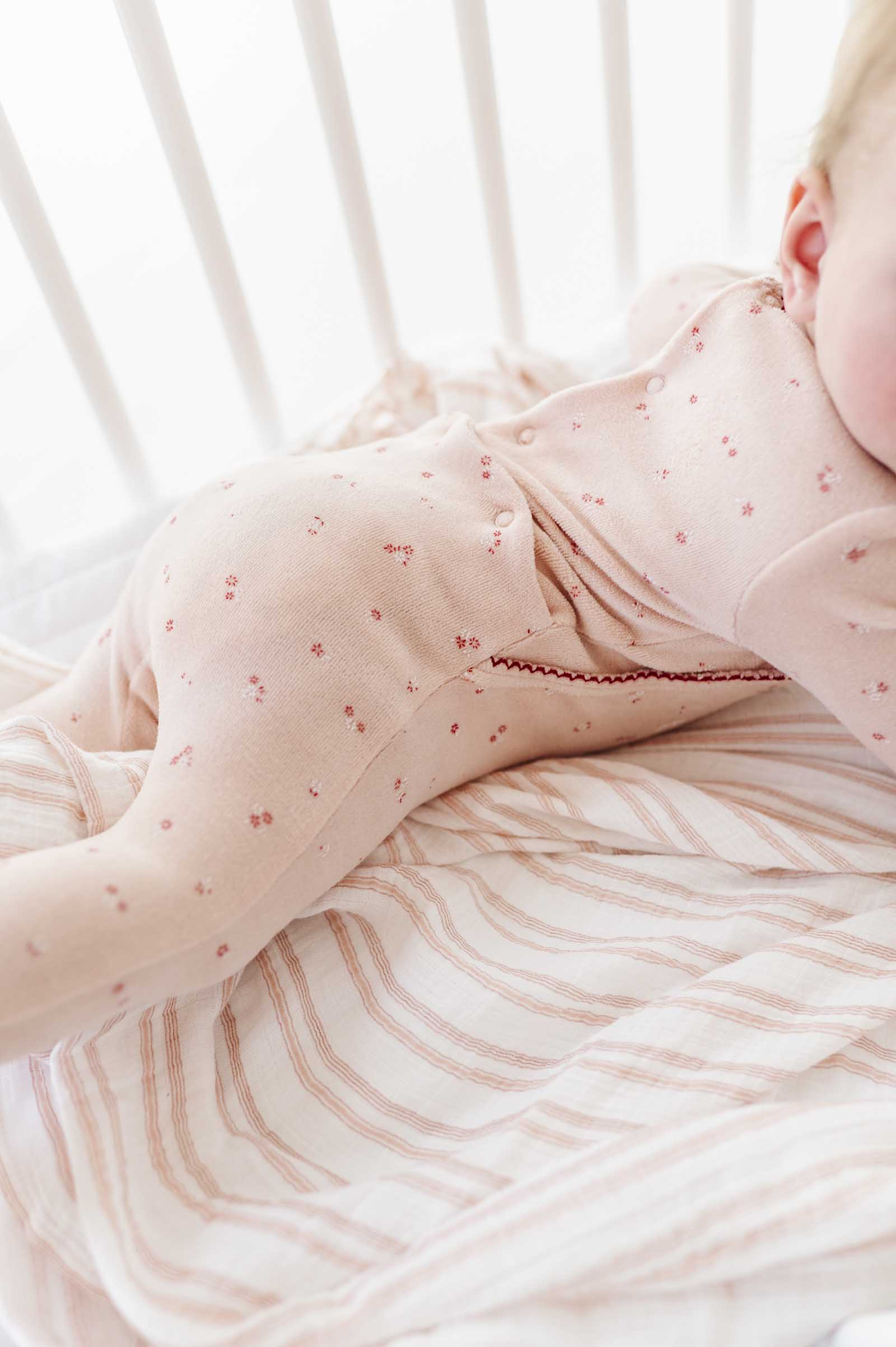 Ely's & Co 2 Pack Cotton Muslin Swaddle Blanket - Pink Butterfly - Image 3
