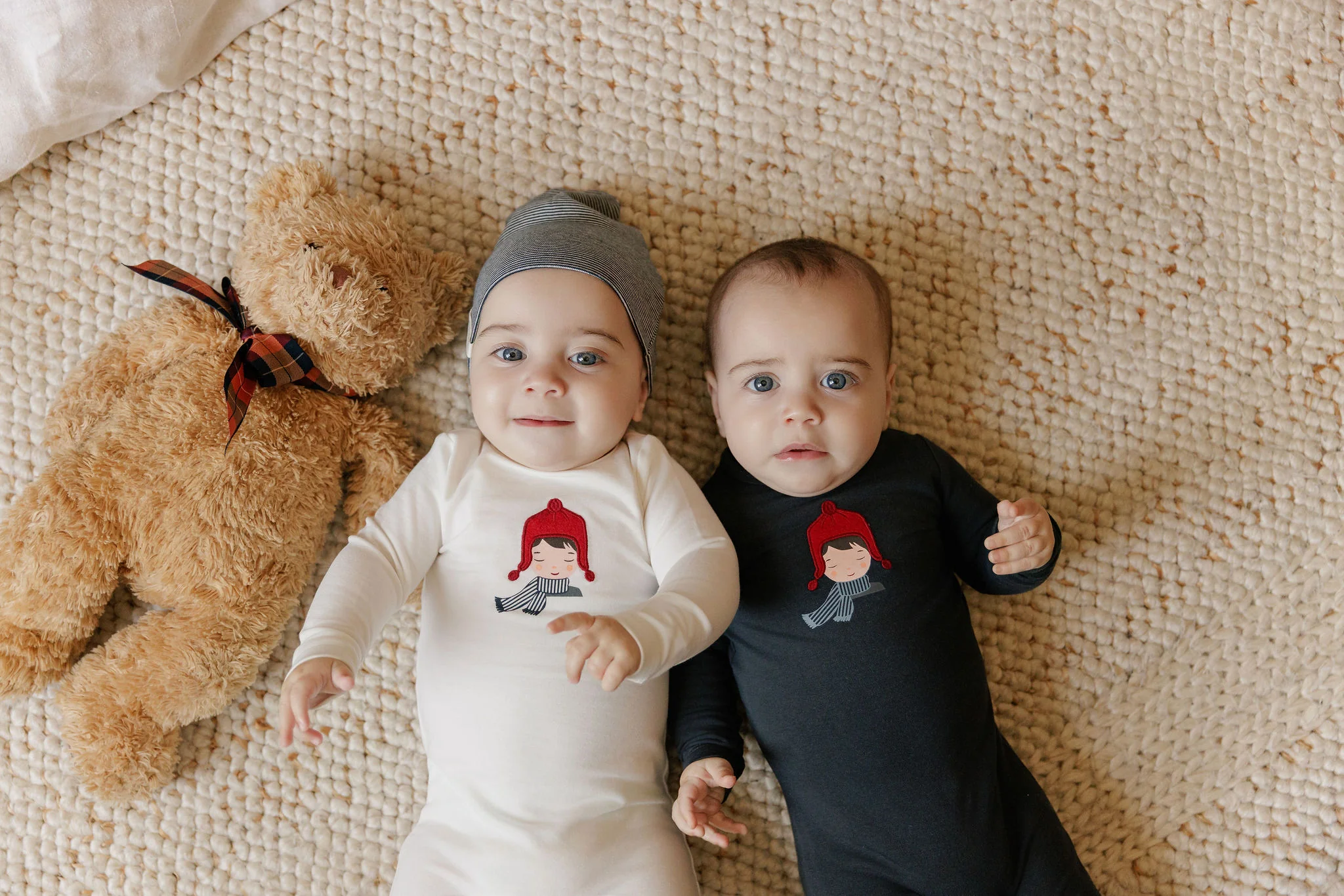 Ely's & Co Autumn Kids Collection Footie And Beanie - Navy - Image 3