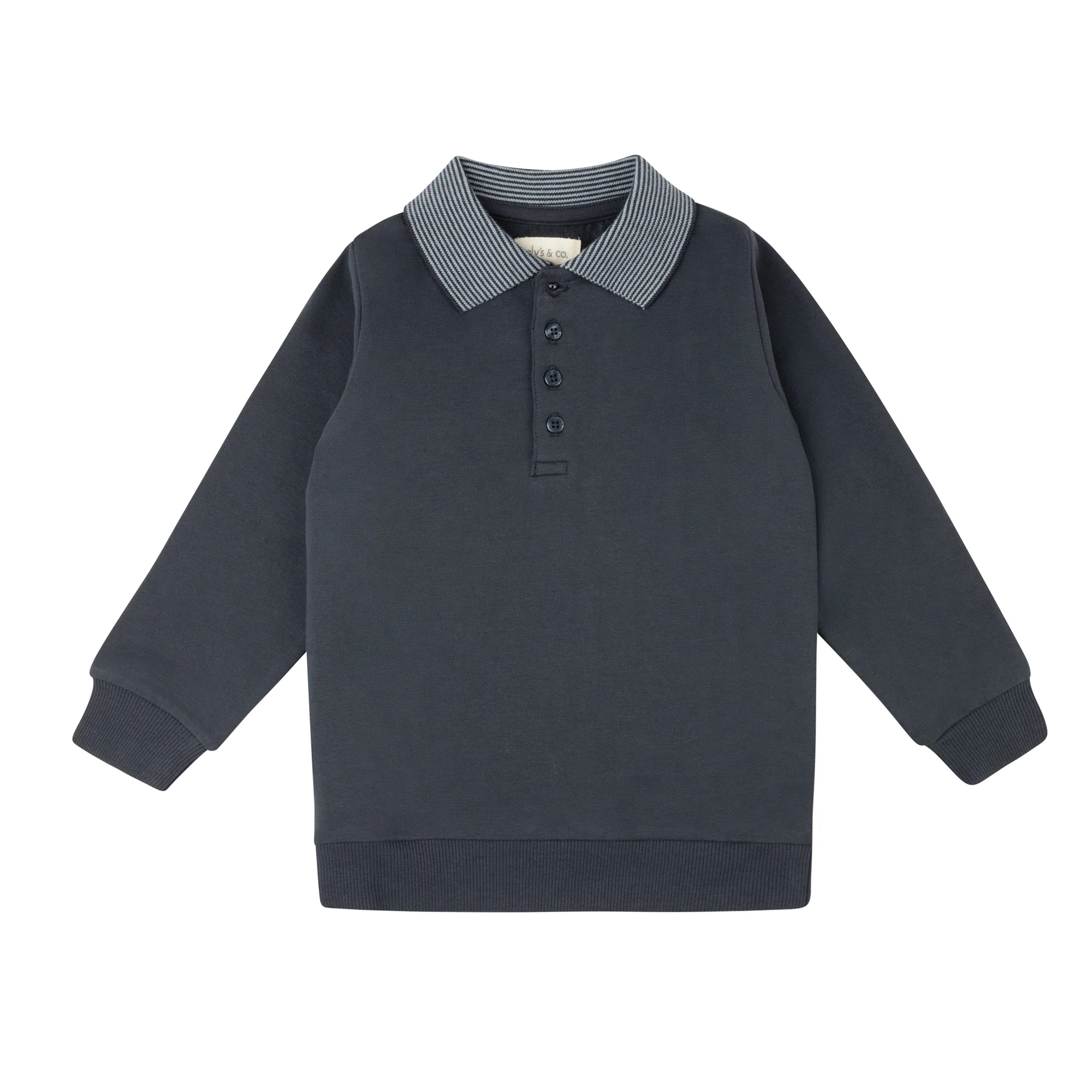 Ely's& Co Autumn Kids Collection Polo Sweatshirt - Navy