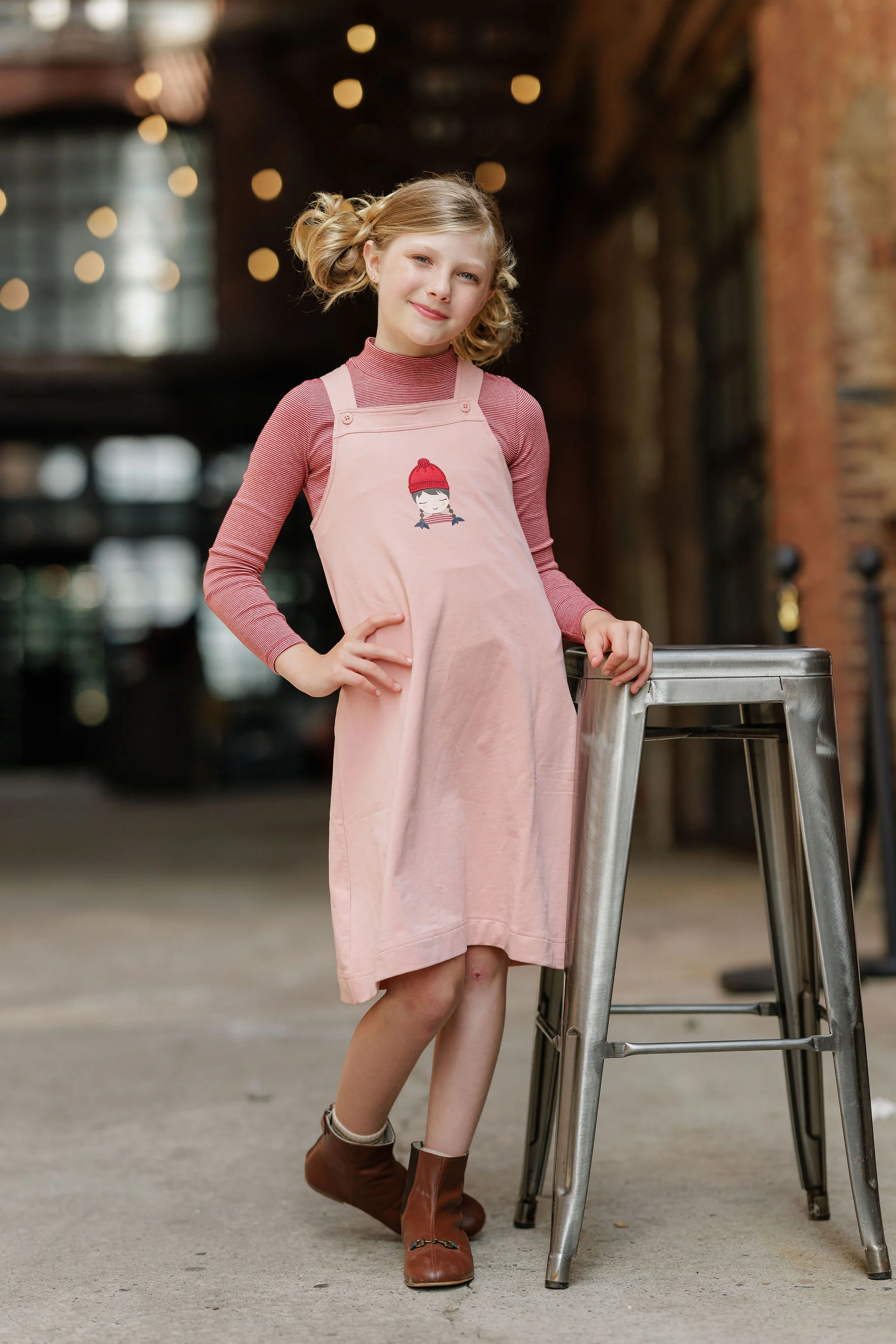 Ely's & Co Autumn Kids Collection Turtleneck - Pink - Image 3