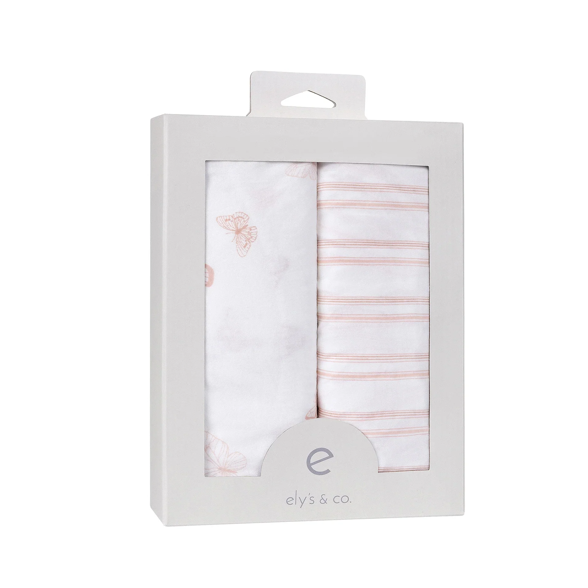 Ely's & Co Cotton Crib/Toddler Bed Sheets - Butterfly & Stripe - Image 3