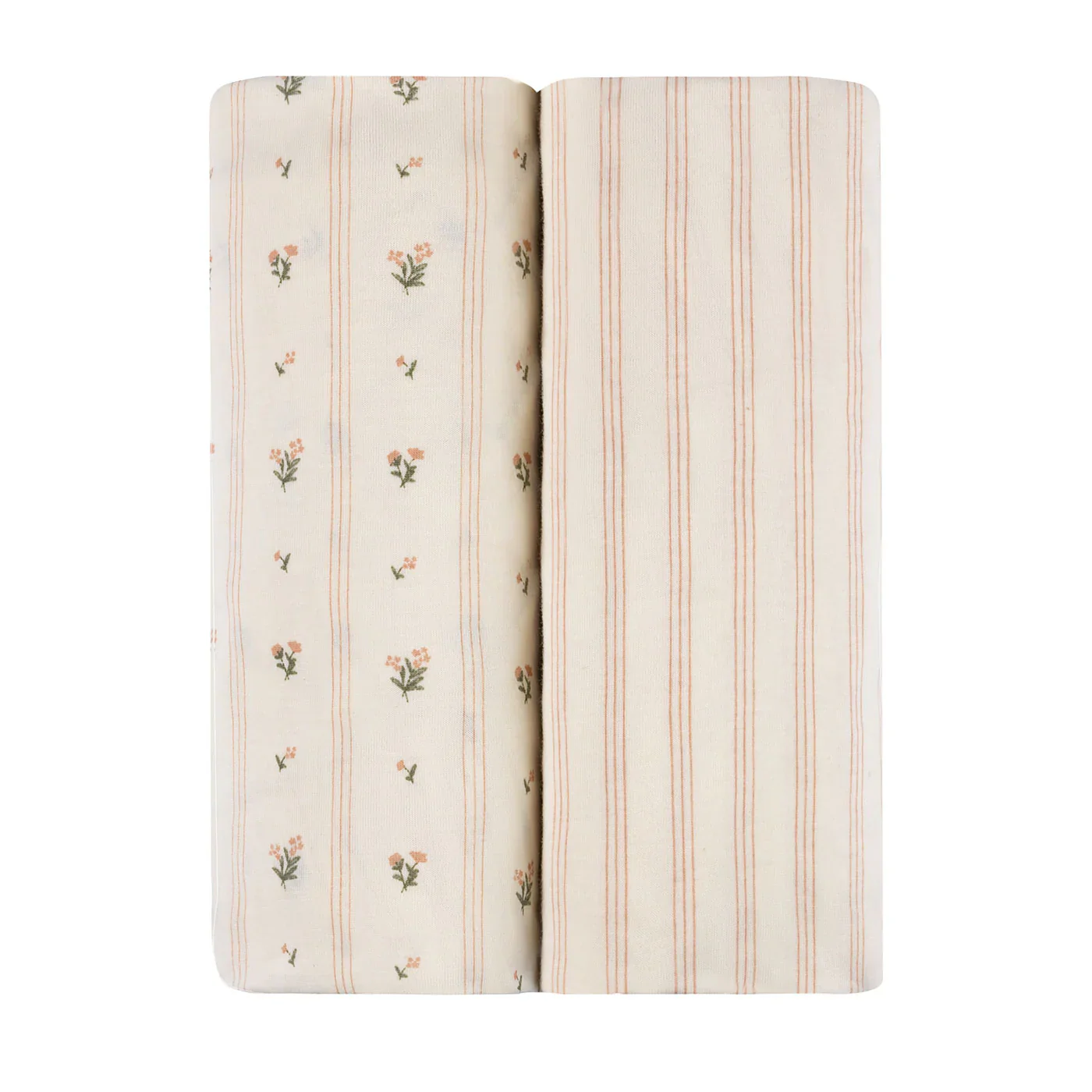 Ely's & Co Cotton Pack N Play / Portable Crib Sheet -  Linear Floral