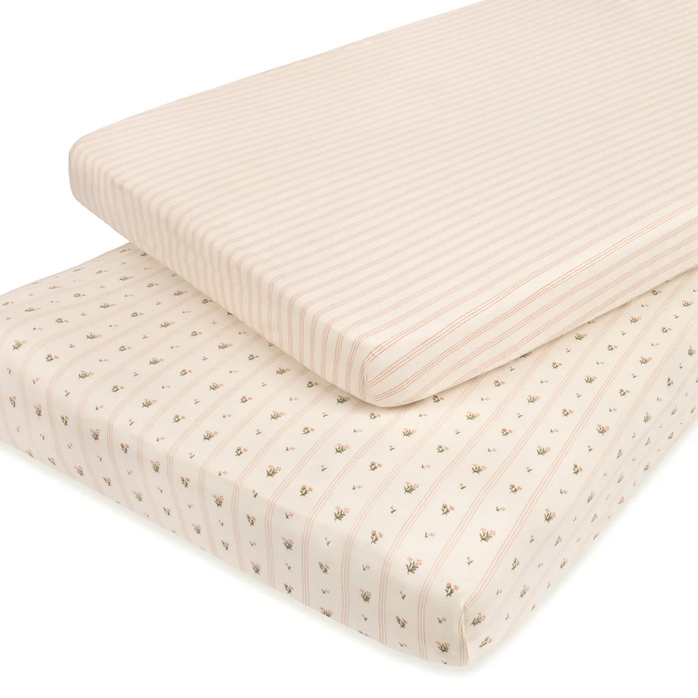 Ely's & Co Cotton Pack N Play / Portable Crib Sheet -  Linear Floral - Image 2