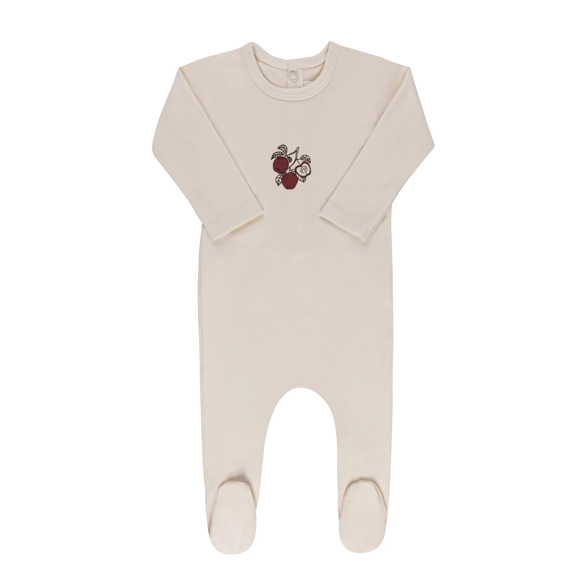 Ely's & Co Fruit Collection Footie - Ivory Apple
