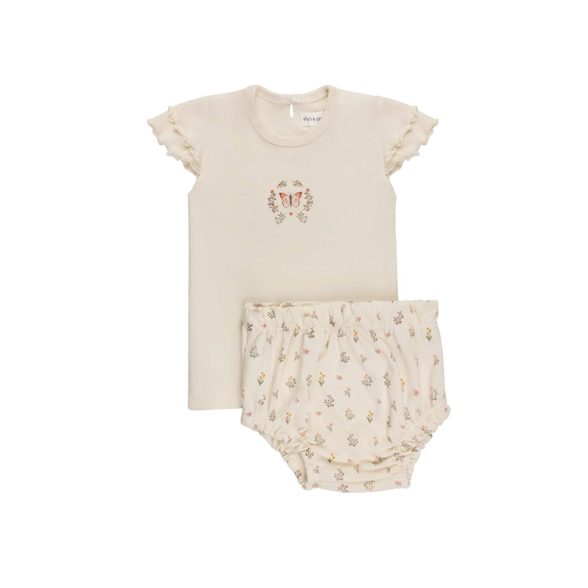 Ely's & Co Garden Floral Print Collection - 2Pc Set Girl