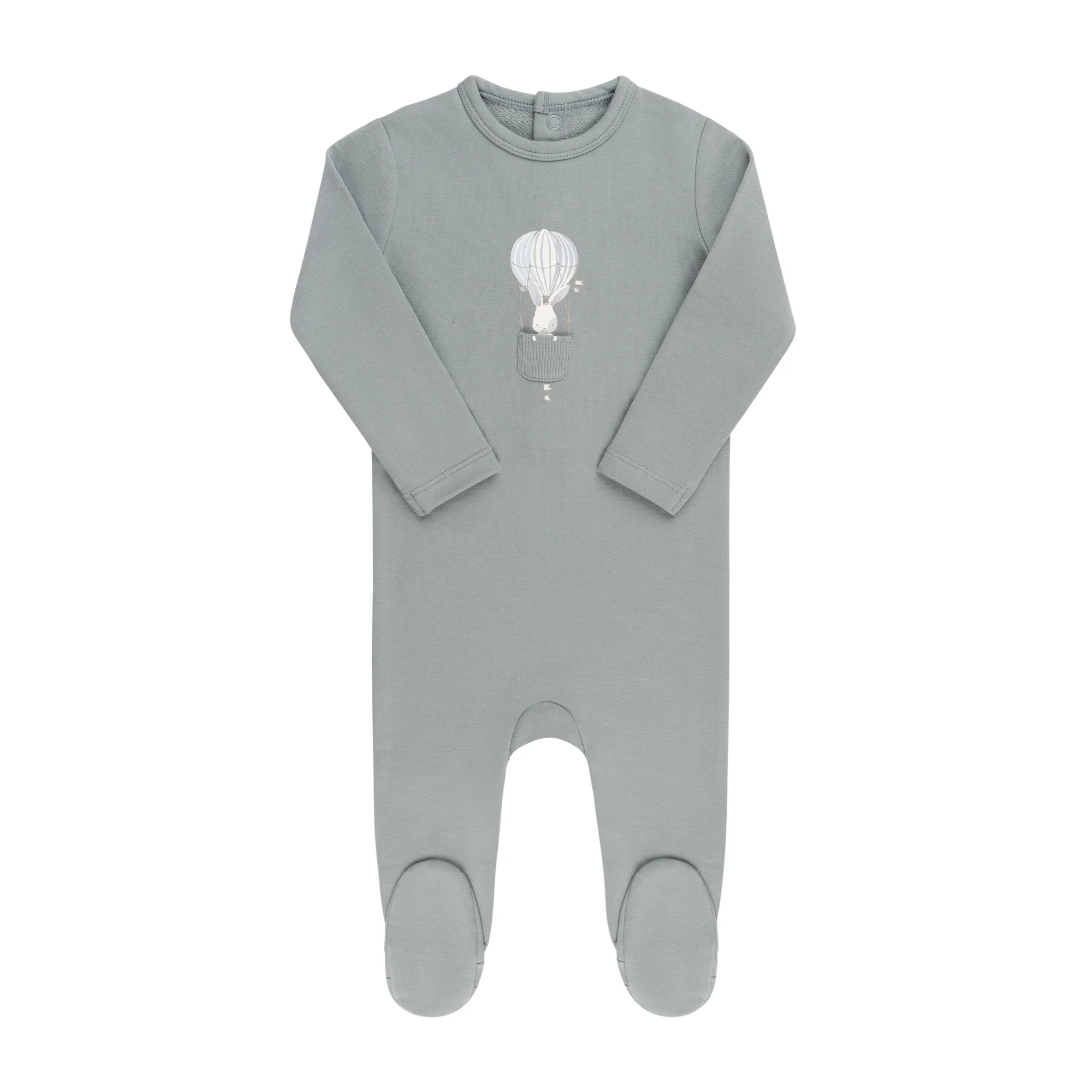 Ely's & Co Hot Air Balloon Footie & Bonnet- Blue