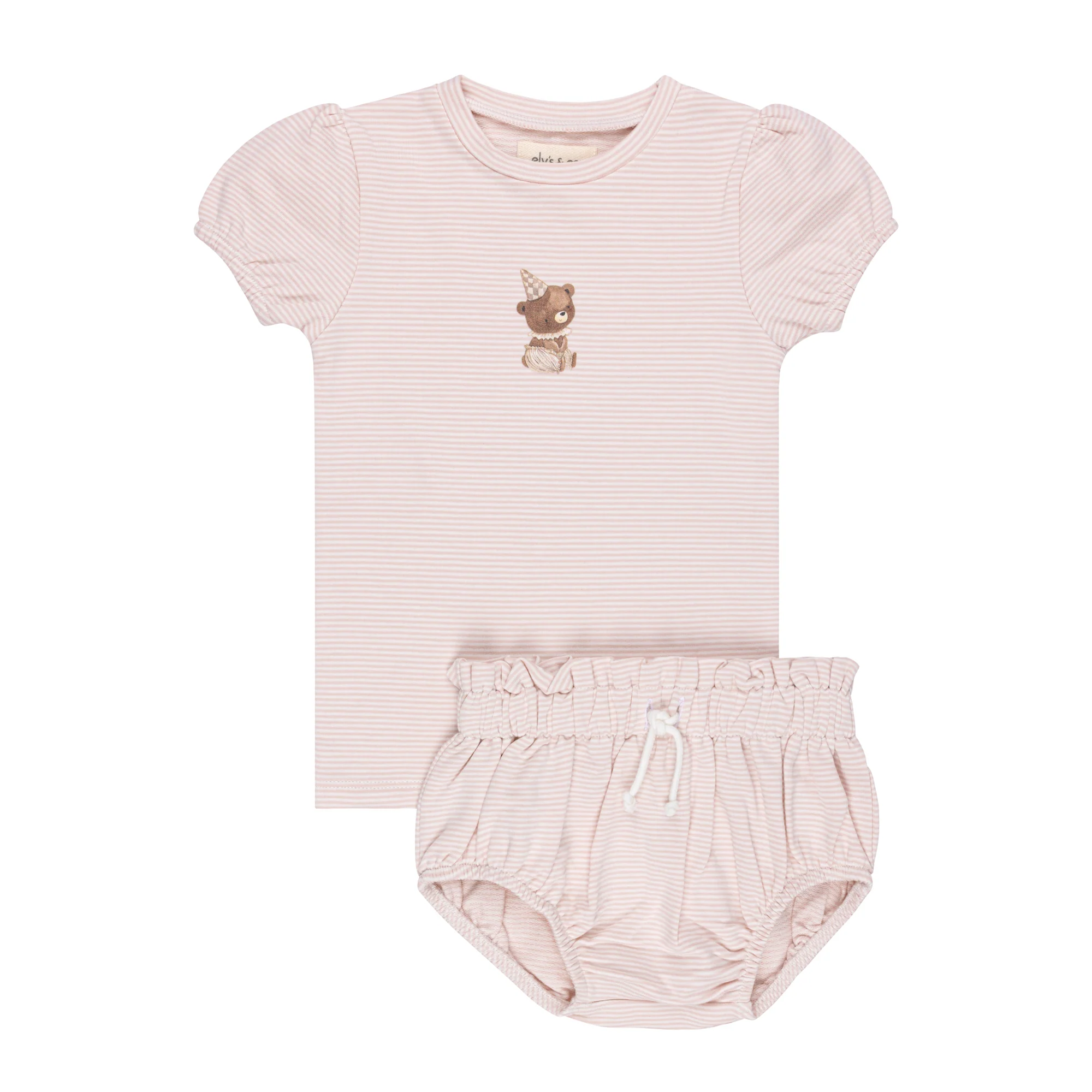 Ely's & Co Organic Bear Collection 2Pc Set -Pink