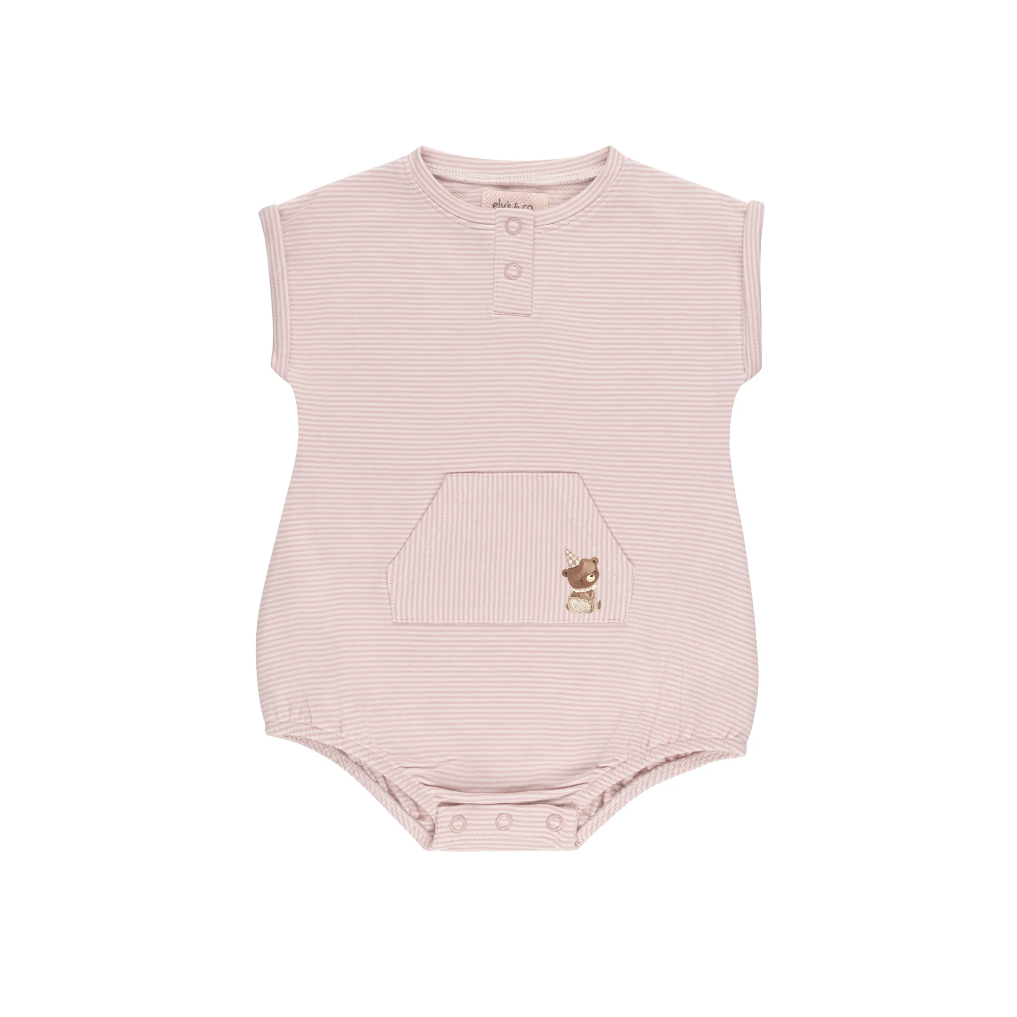 Ely's & Co Organic Bear Collection Romper - Pink