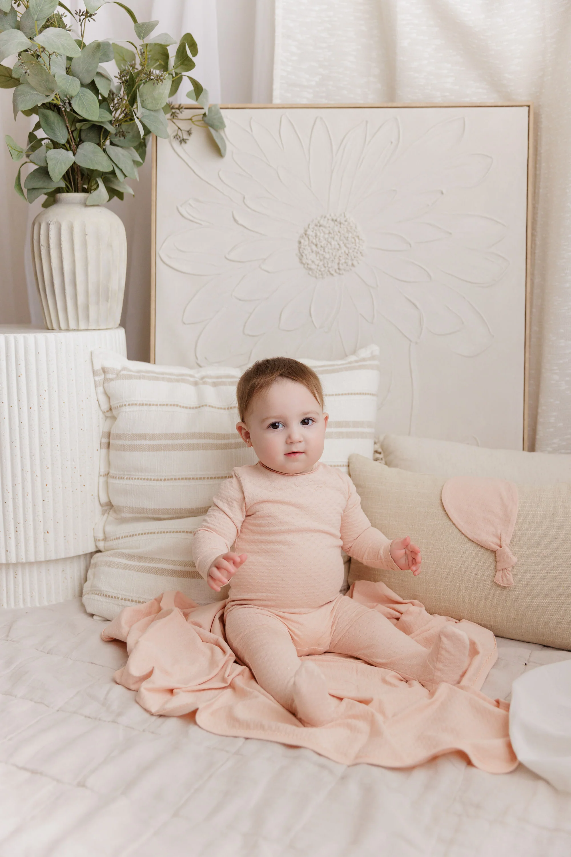 Ely's & Co Pointelle Heart Footie - Pink - Image 2