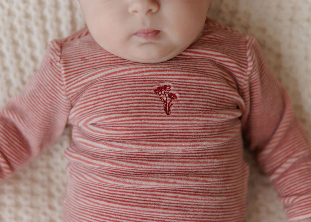 Ely's & Co Velour Stripe Collection Take Me Home Set - Dark Pink - Image 3