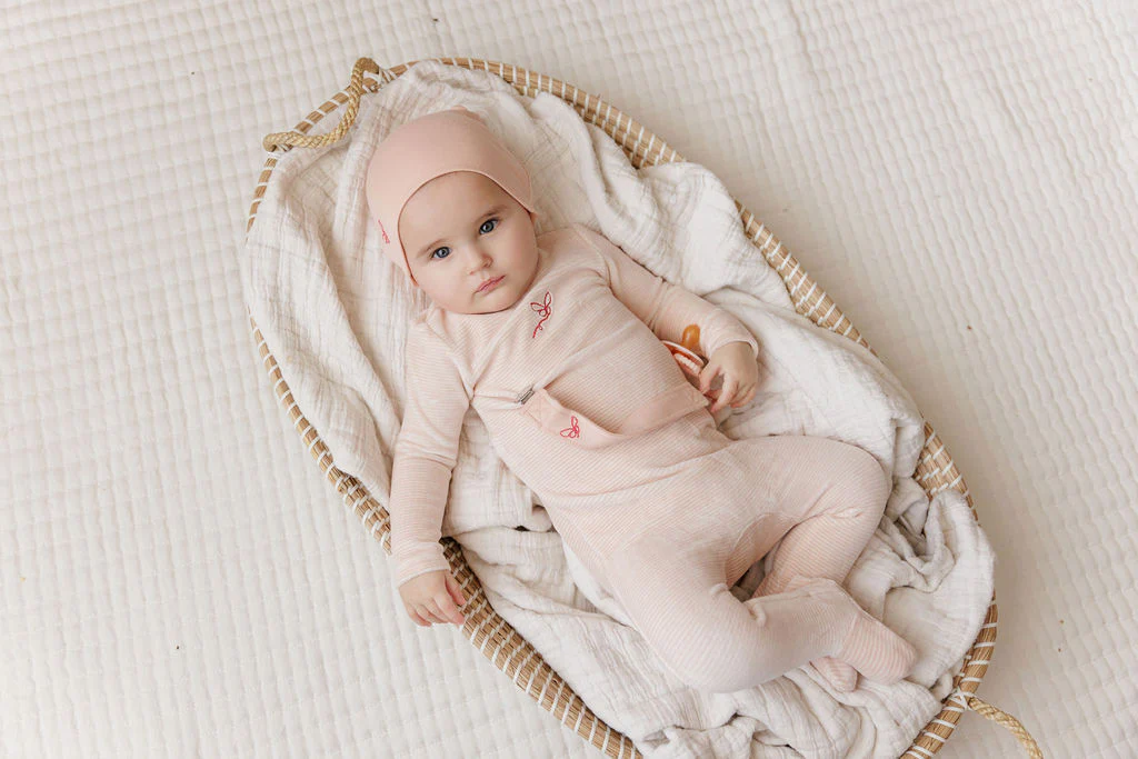 Ely's & Co Velour Stripe Collection Take Me Home Set - Light Pink - Image 2