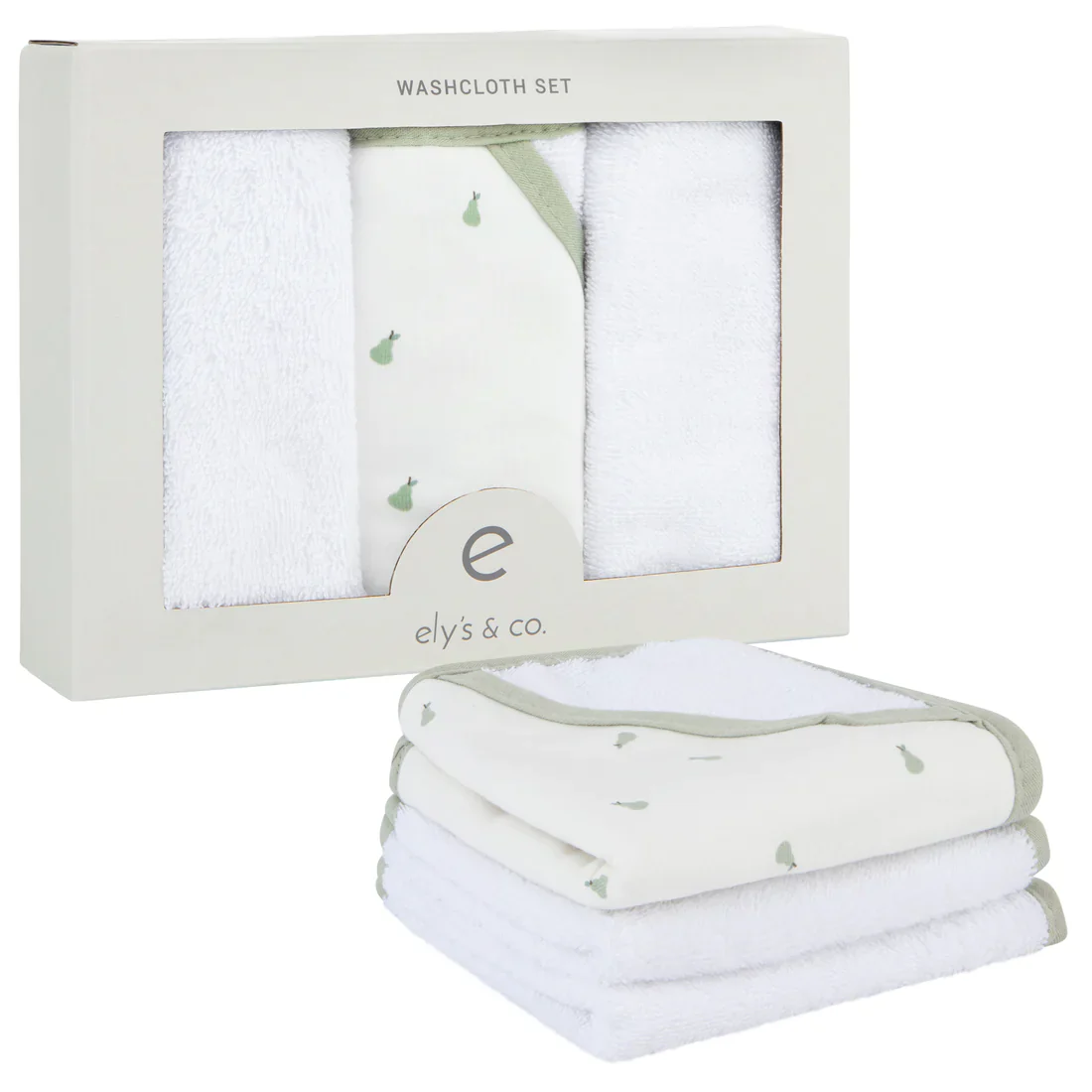 Ely's & Co. Wash Cloth (3 Pack) Sage Pear