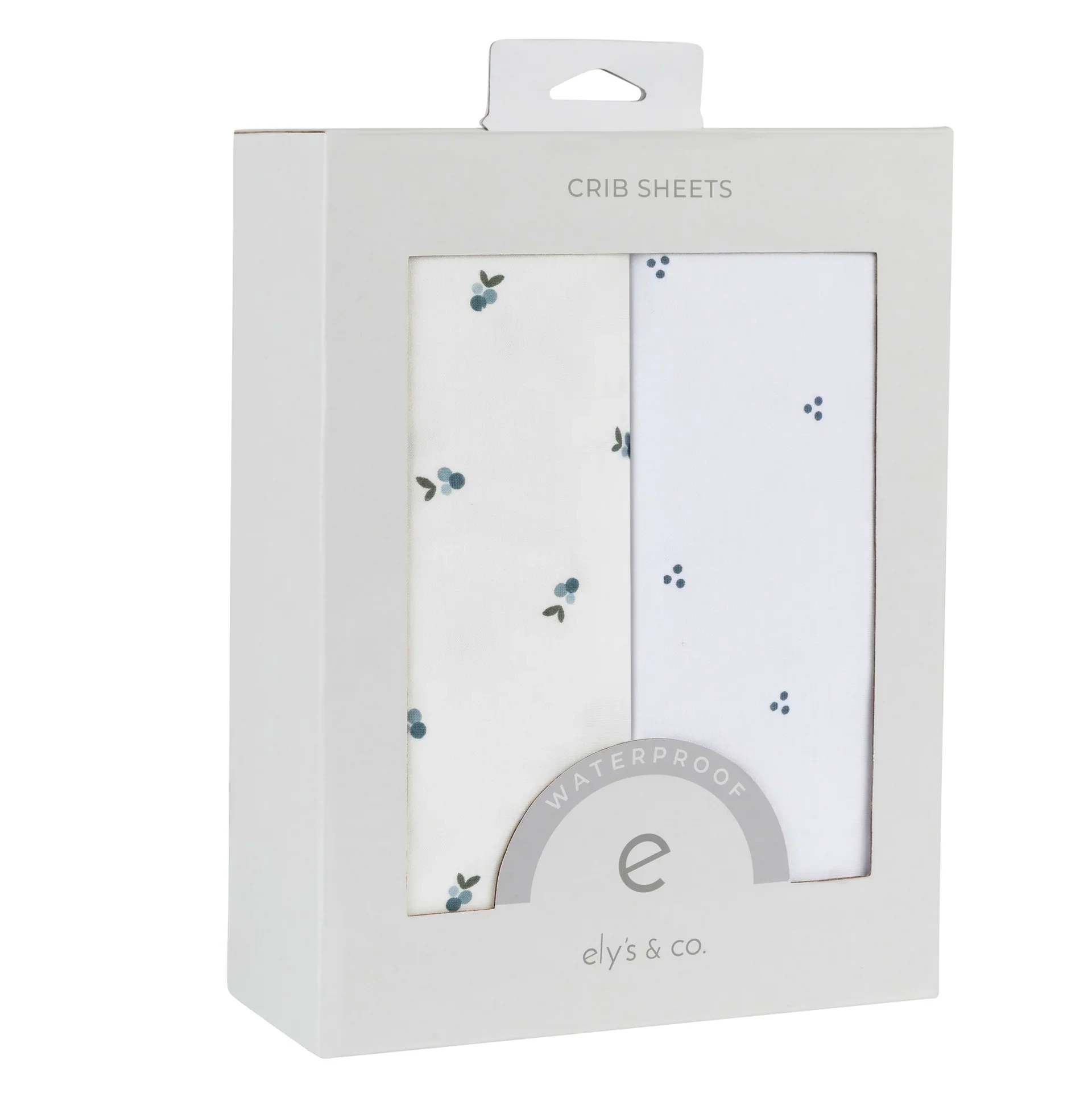 Ely's & Co Waterproof Crib Sheet Set - Blue Berry - Image 2