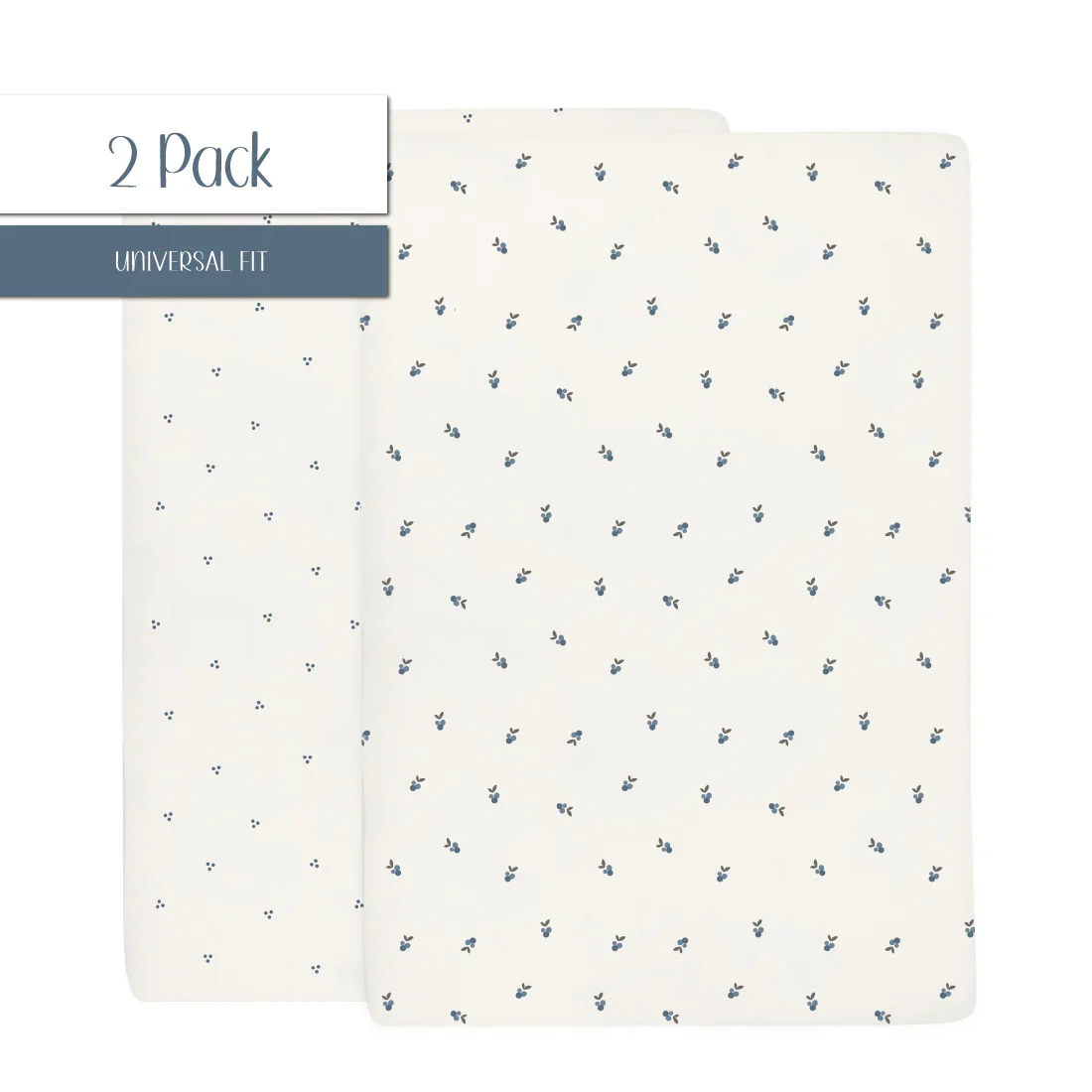 Ely's & Co Waterproof Crib Sheet Set - Blue Berry - Image 3