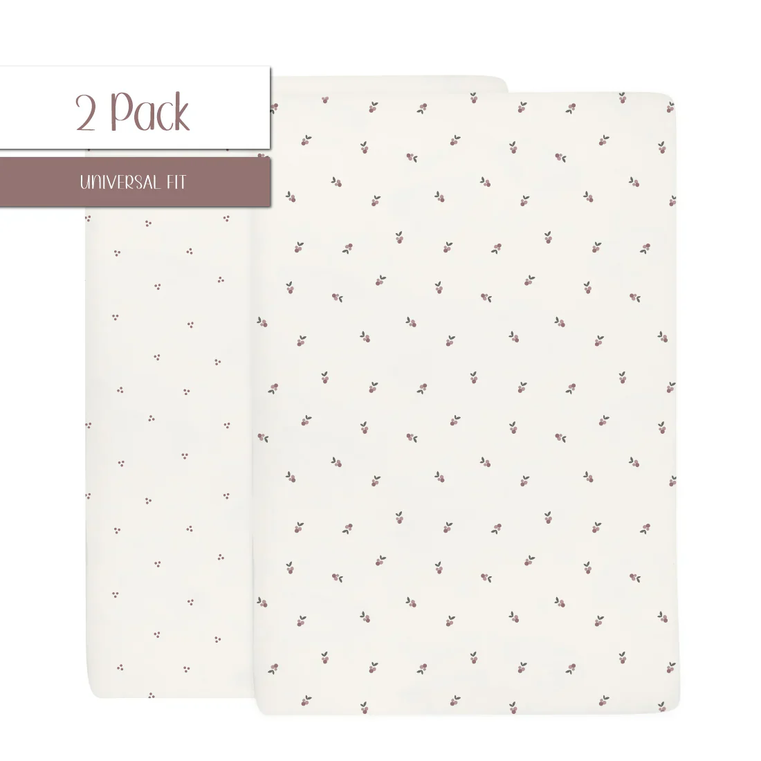 Ely's & Co Waterproof Crib Sheet Set - Lavender Berry - Image 2