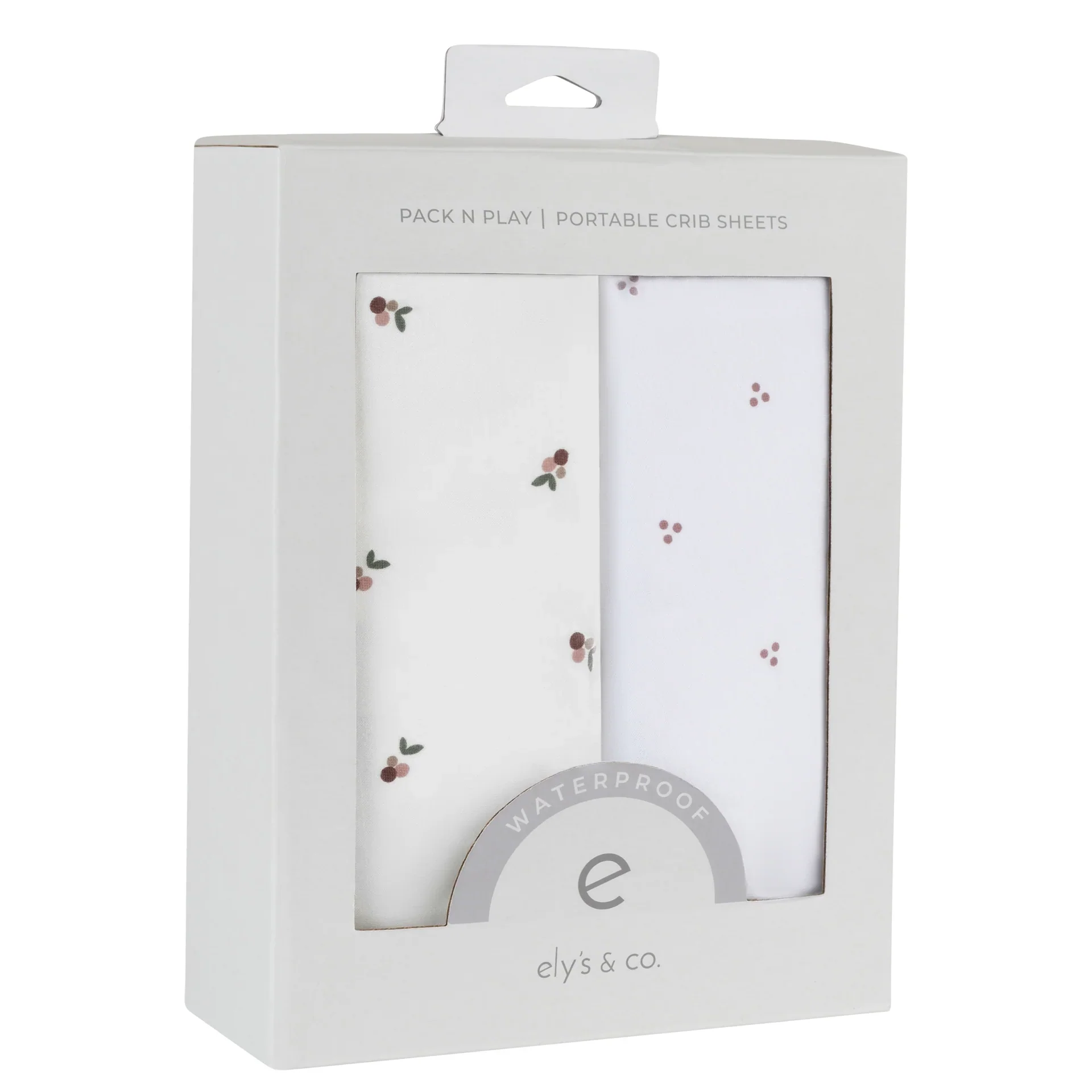 Ely's & Co Waterproof Pack N Play I Portable Crib Sheet Set - Lavender Berry - Image 3