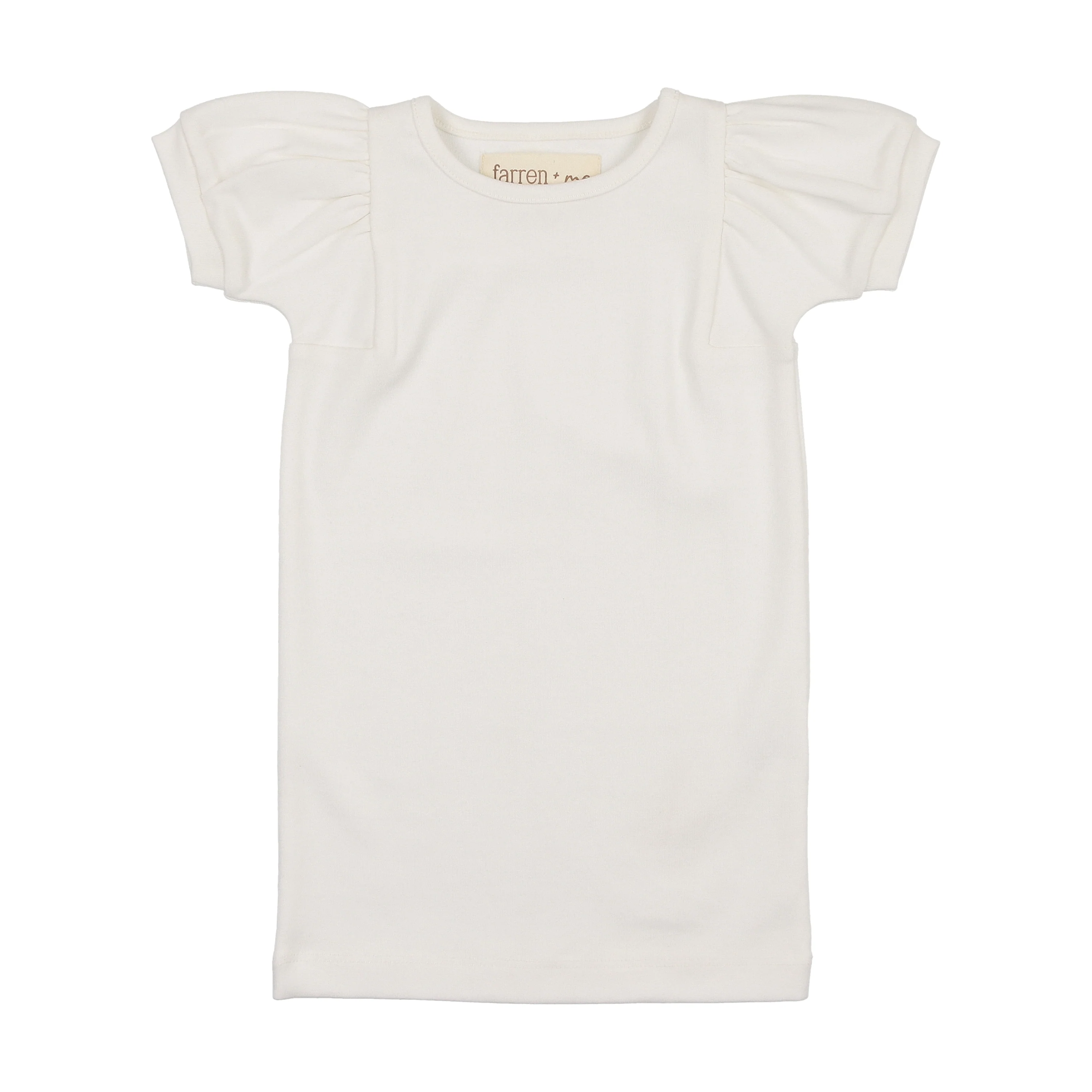 Farren & Me Balloon Short Sleeve Tshirt - Cream