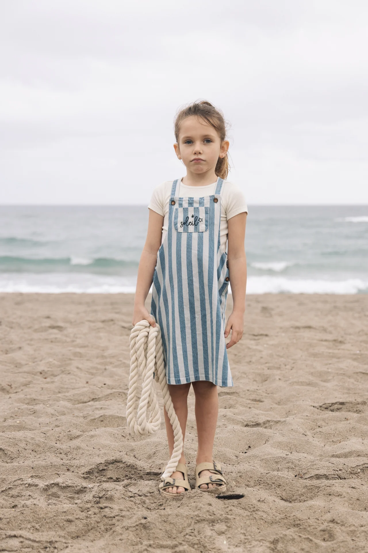 Farren & Me Bermuda Striped Jumper - Light Denim Stripes - Image 2