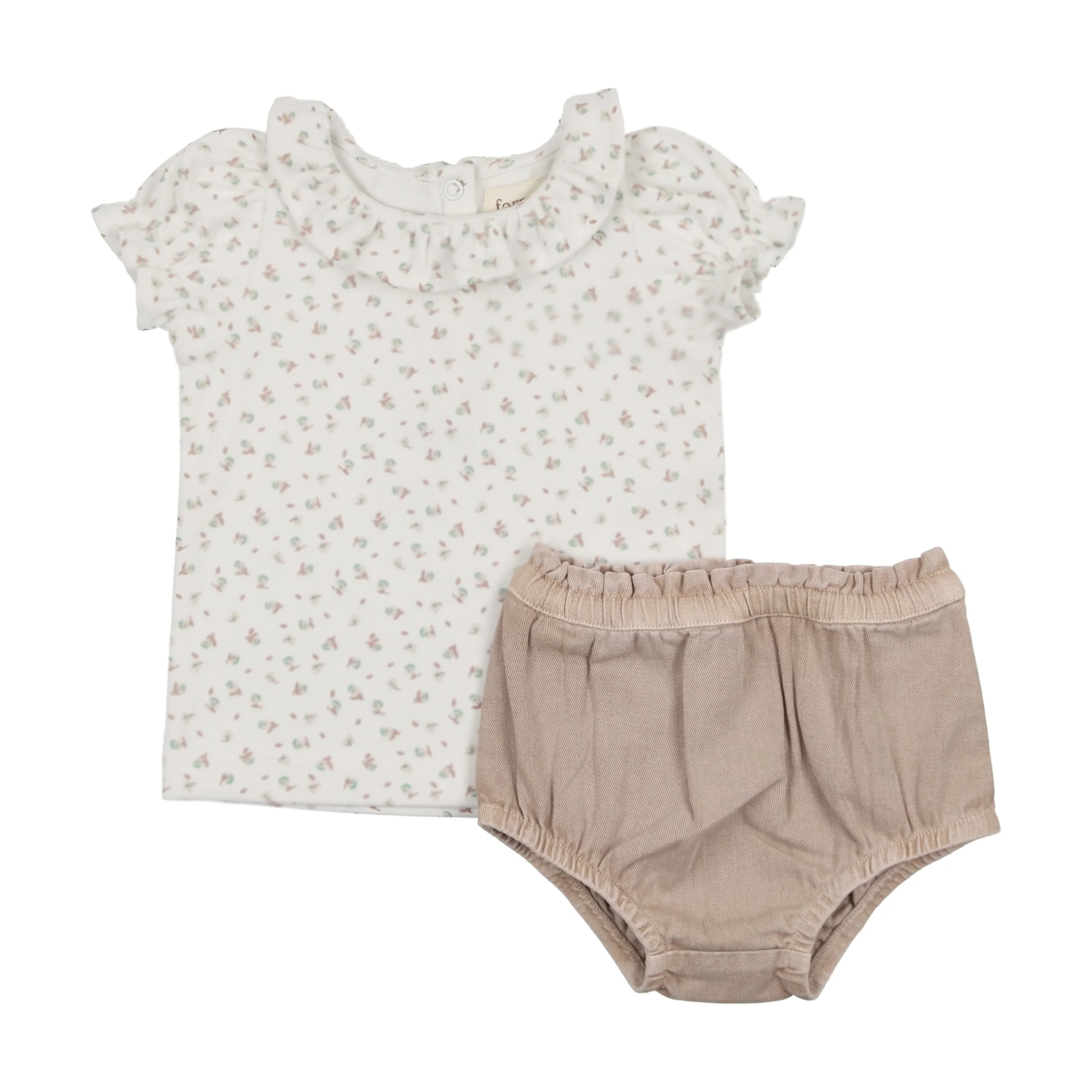 Farren & Me Denim Bloomer +Tshirt Set - Pale Pink Wash - Image 2