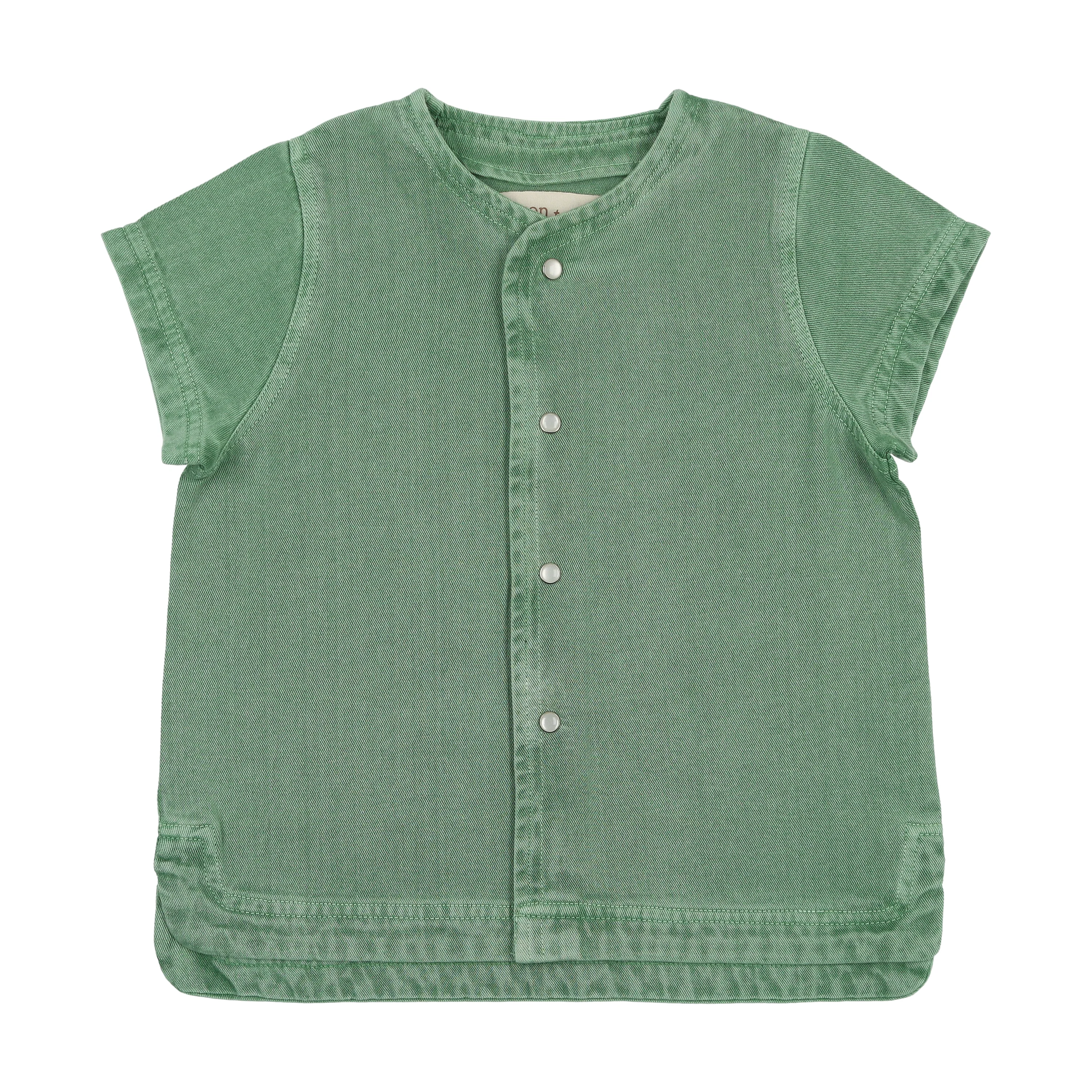Farren & Me Denim Pocket Shirt - Green Wash - Image 2