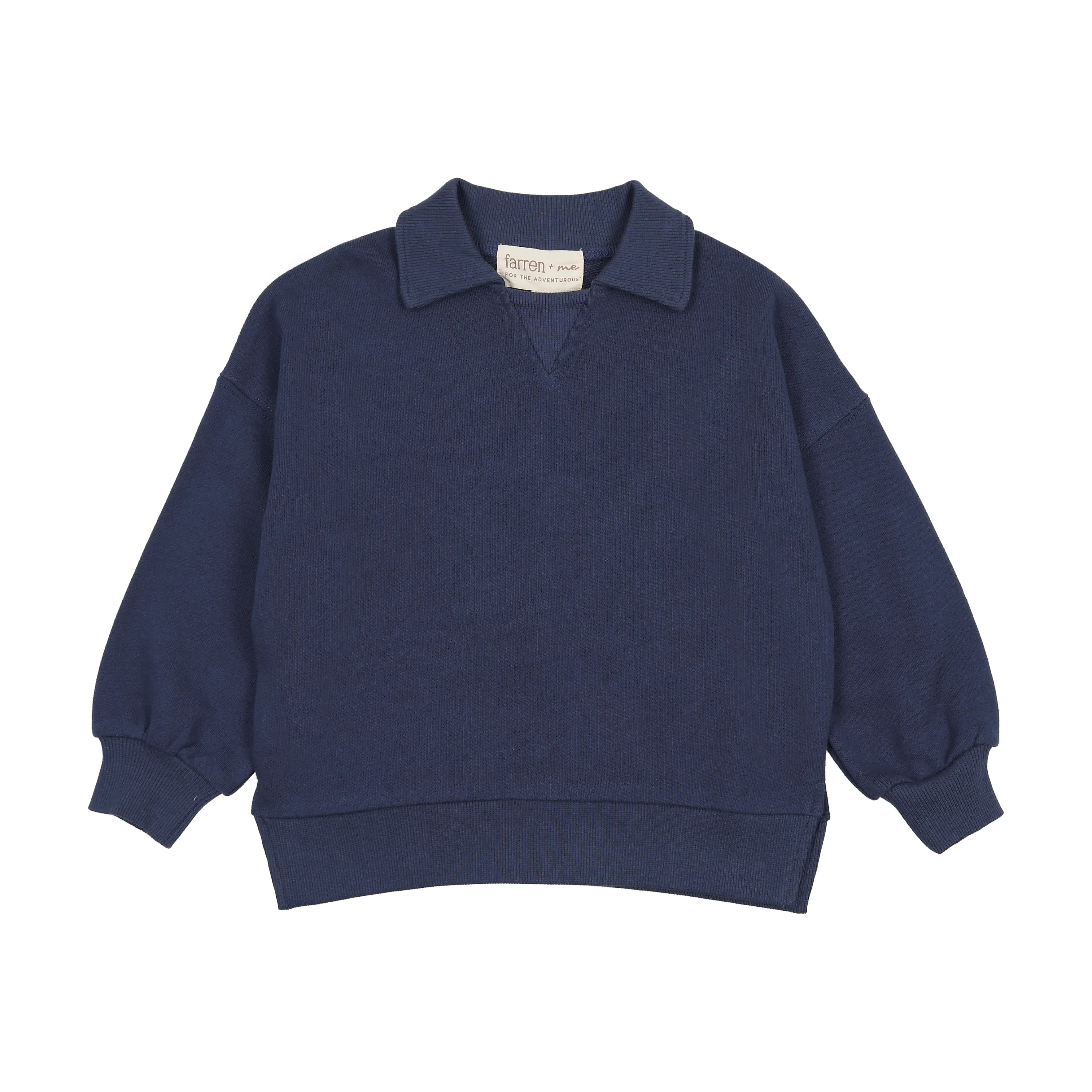 Farren & Me Polo Sweatshirt - Washed Blue