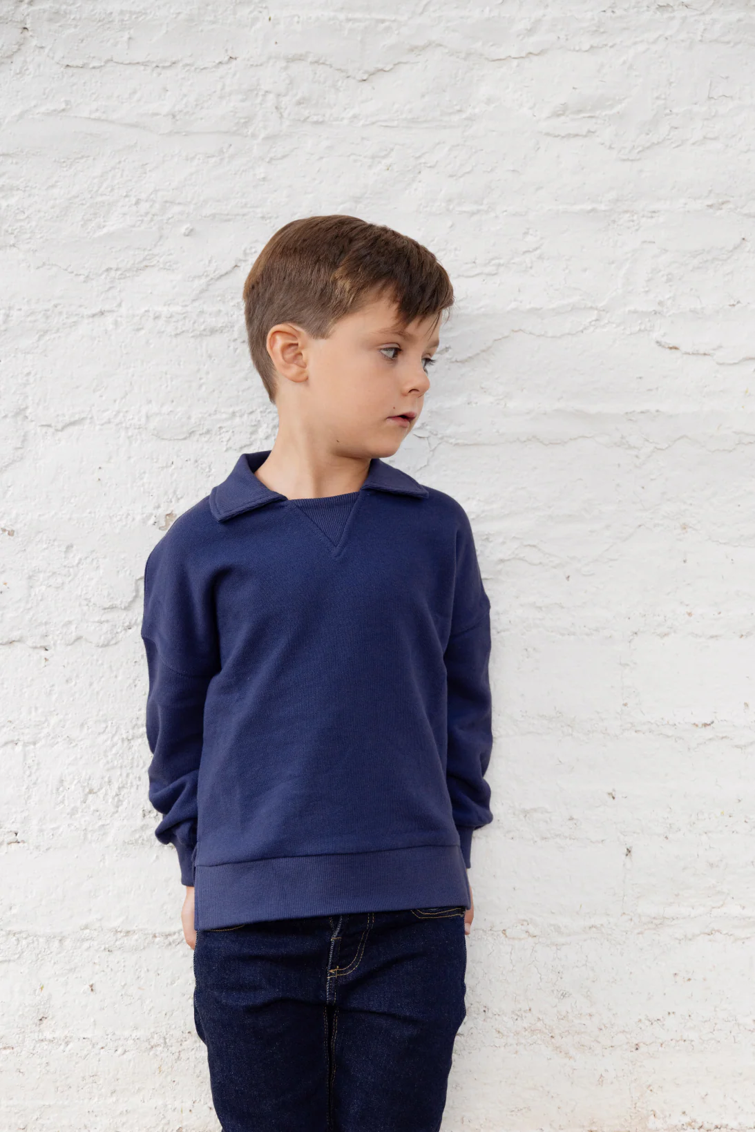 Farren & Me Polo Sweatshirt - Washed Blue - Image 2