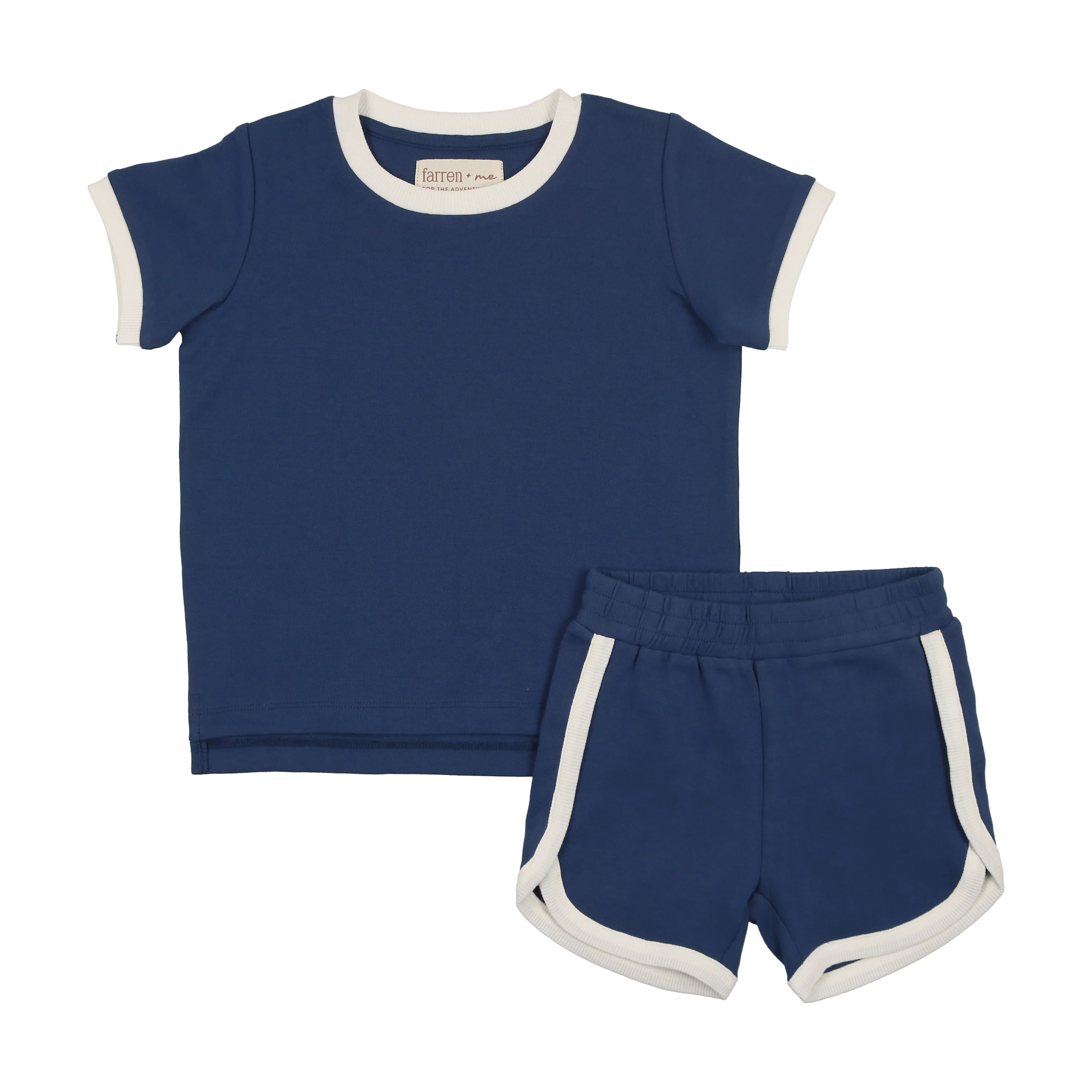 Farren & Me Tennis Track Set - Ecru/Navy - Image 2