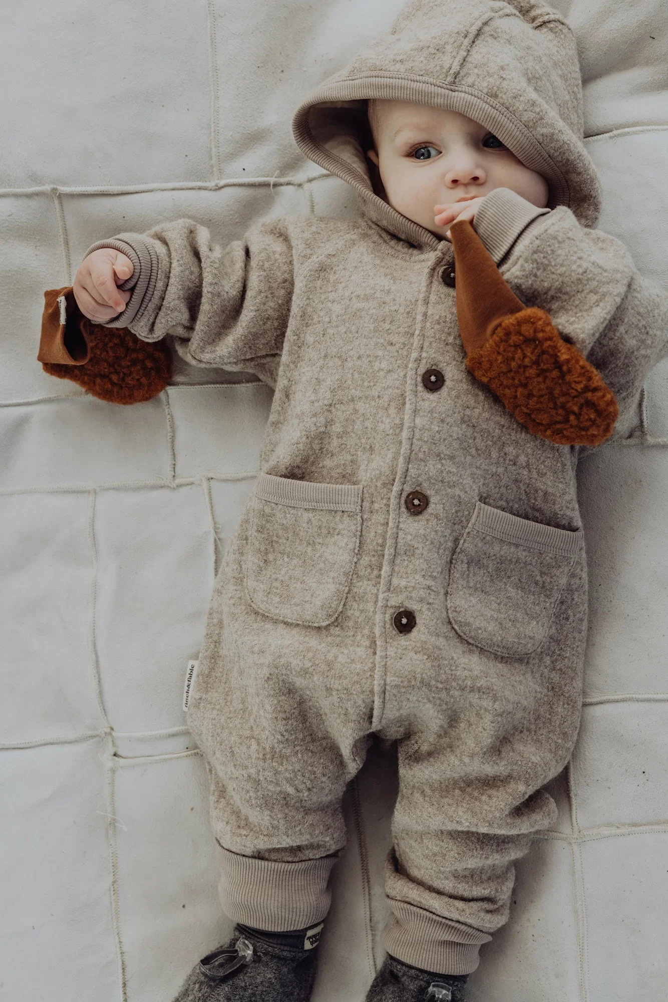 Finch & Fable - Wool Onepiece - Sand *Runs very big-size down 2 sizes* - Image 2