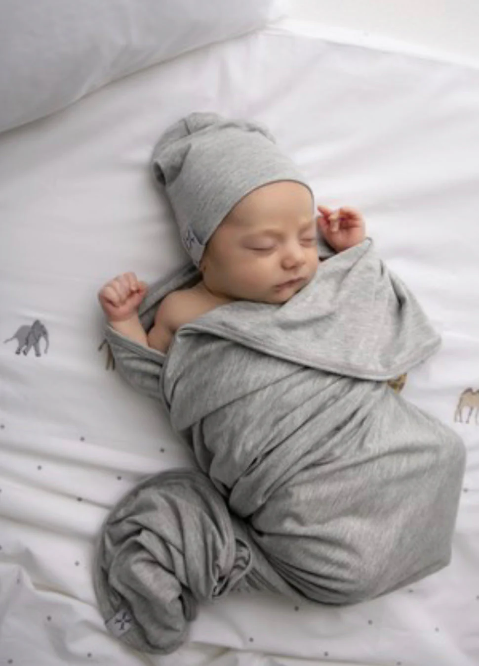 Heather Grey Beanie & Blanket Set - Image 4