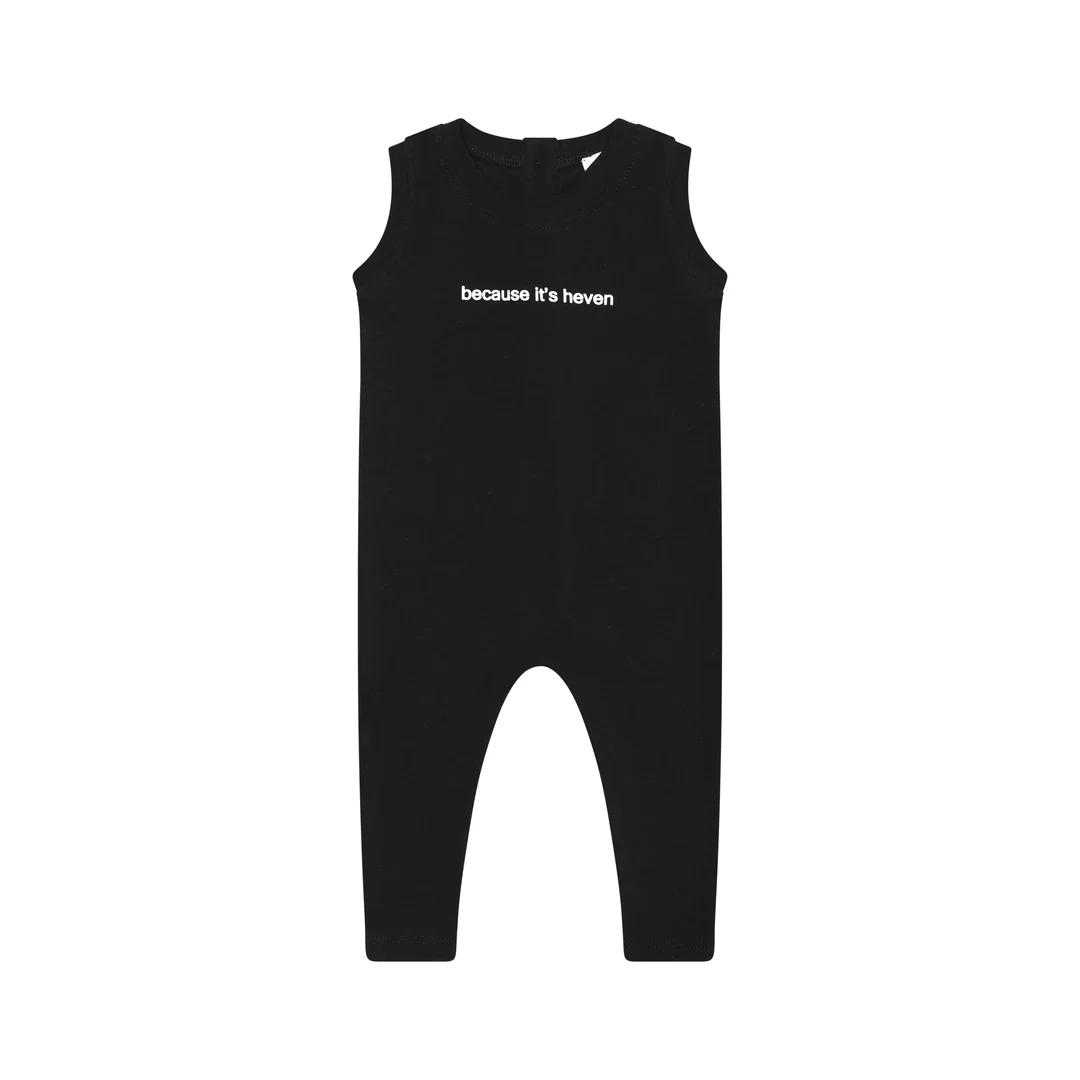Heven H15 Baby Essentials Ribbed Romper - Black