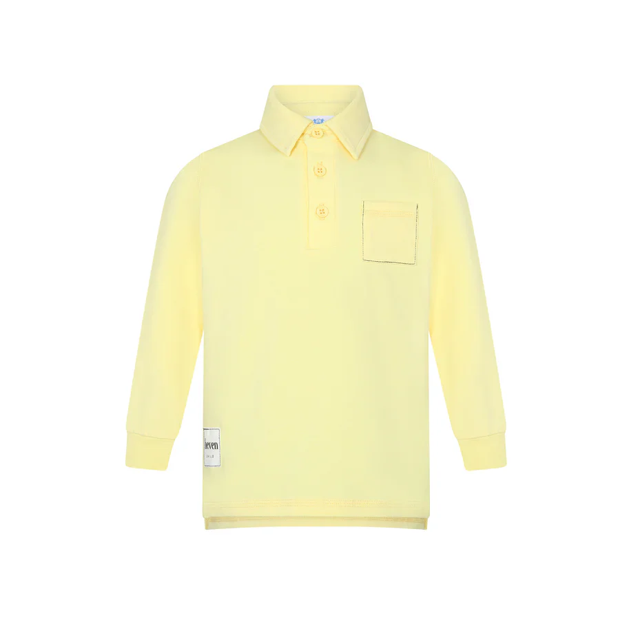 Heven Boys Long Sleeve Polo H38 - Yellow (Runs Big)