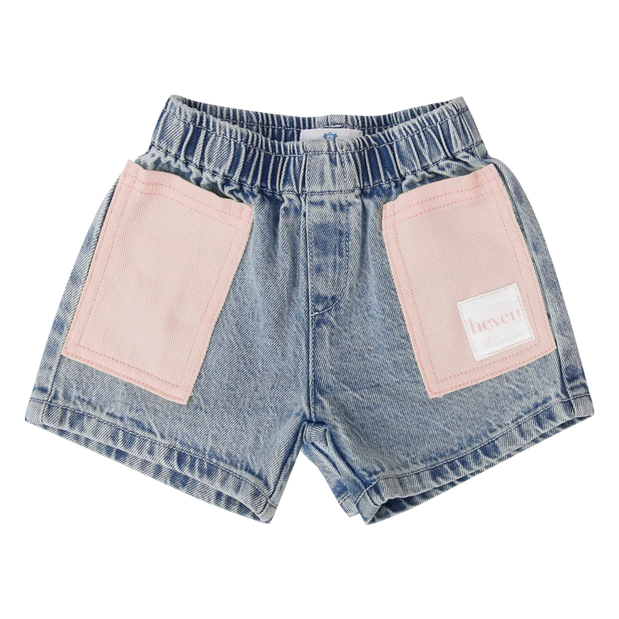 Heven Denim Pocket Shorts H30 - Pink