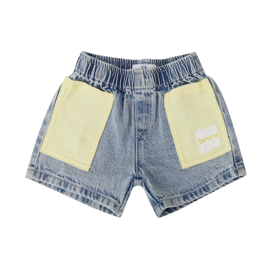 Heven Denim Pocket Shorts H30 - Yellow