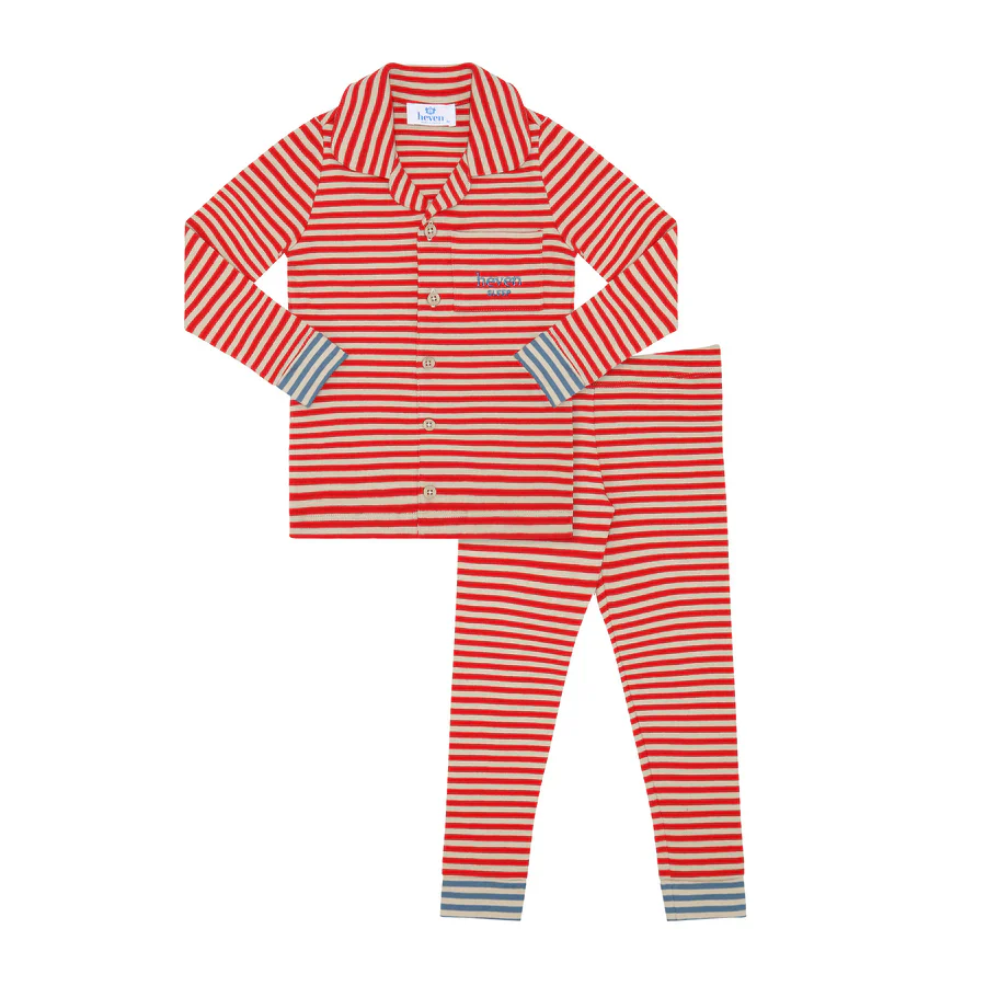 Heven Striped Lounge Pajamas PJ09 - Red *FINAL SALE*