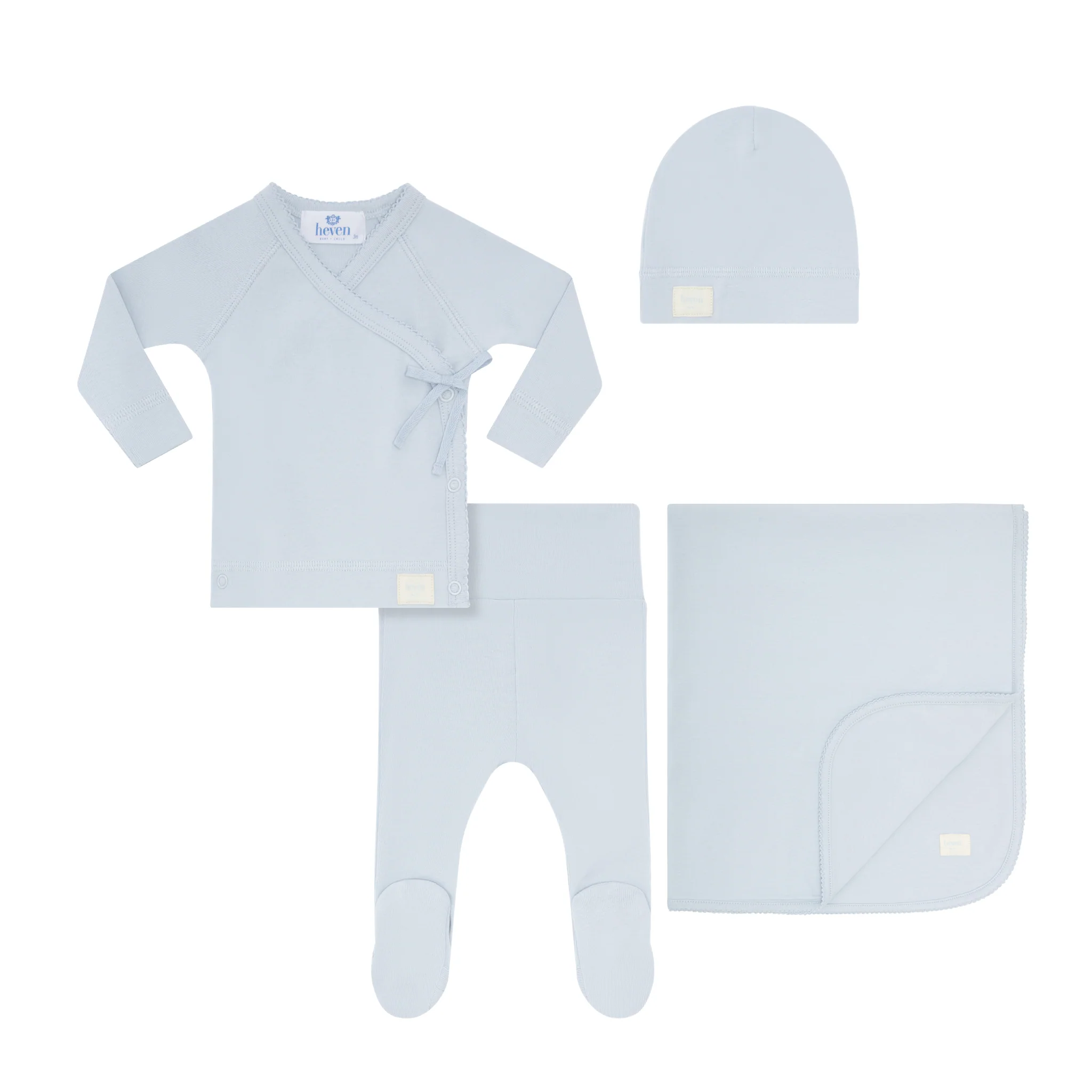 Heven Wrap Layette Set - Light Blue (H68 + H71)