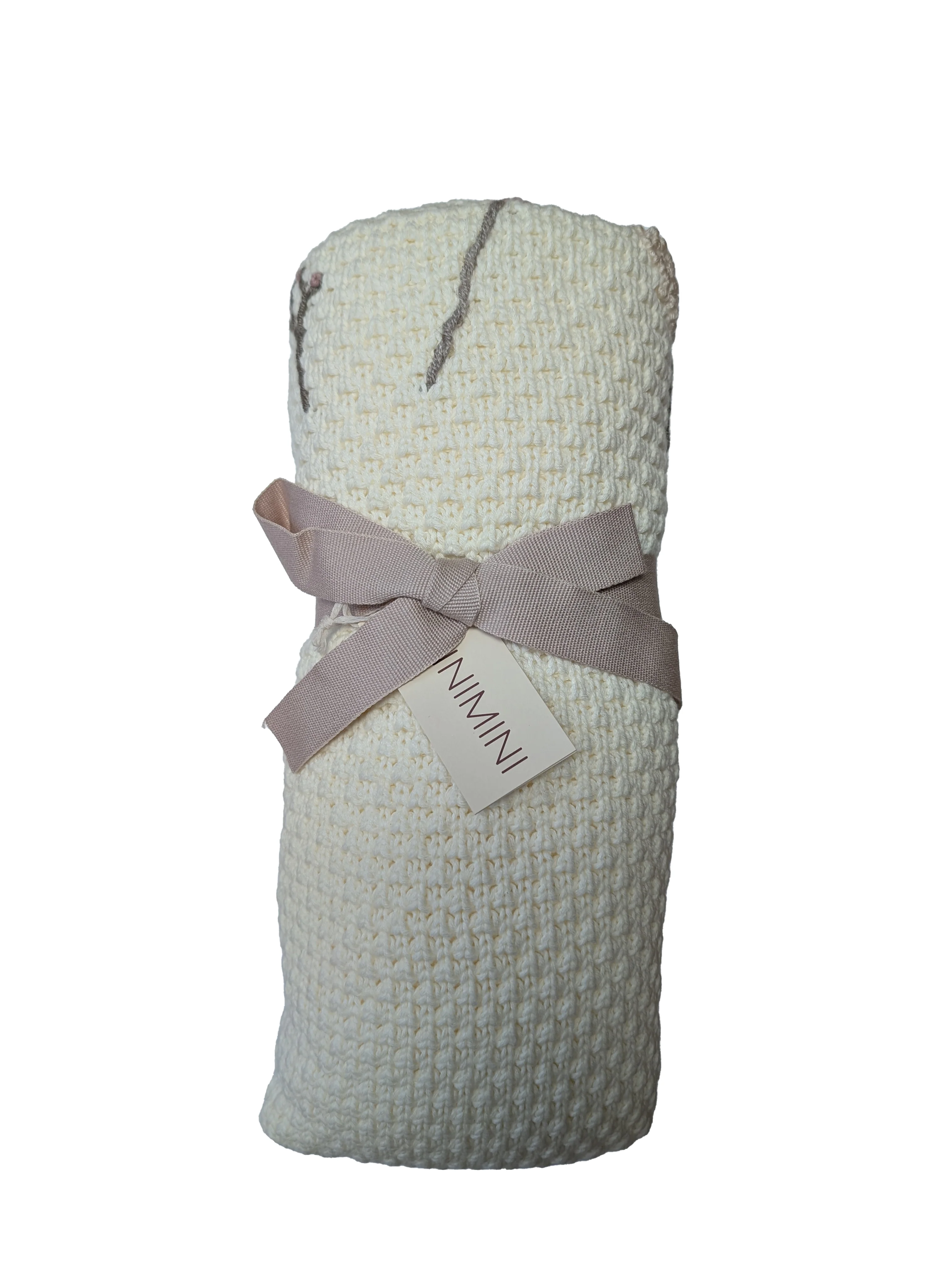 Inimini Blanket 2612B - Ivory / Pink - Image 2