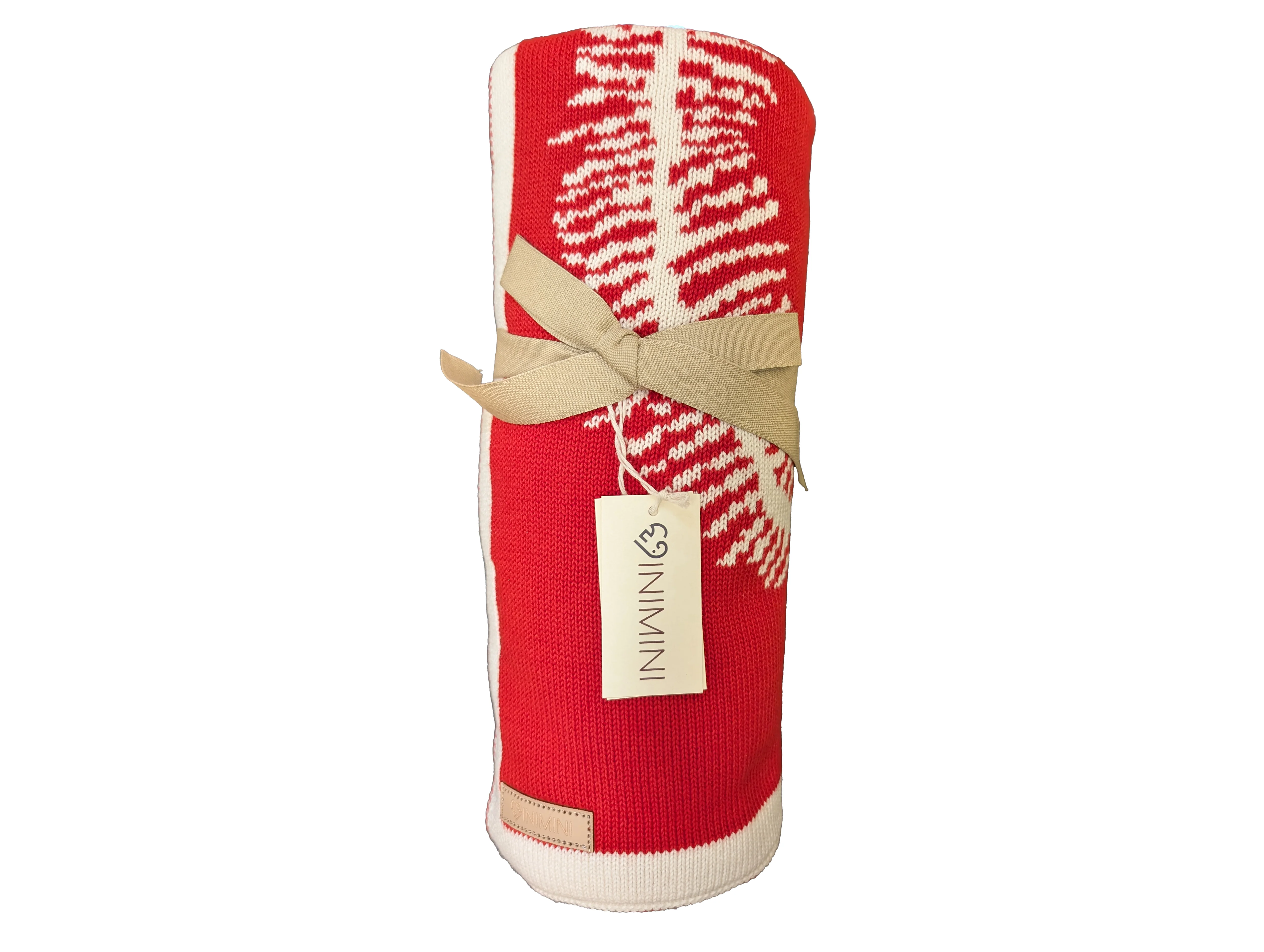 Inimini Blanket - Ivory/Red