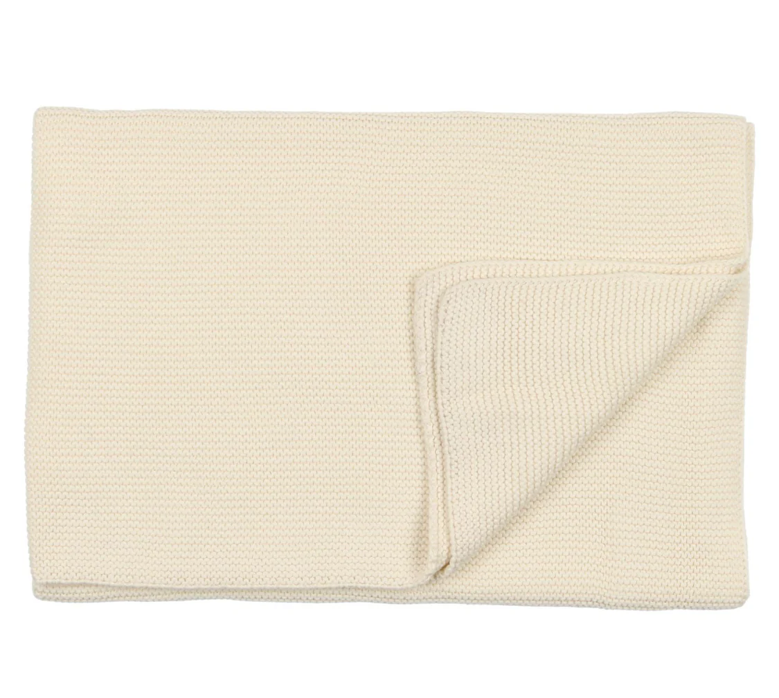 Ivory Knit Blanket