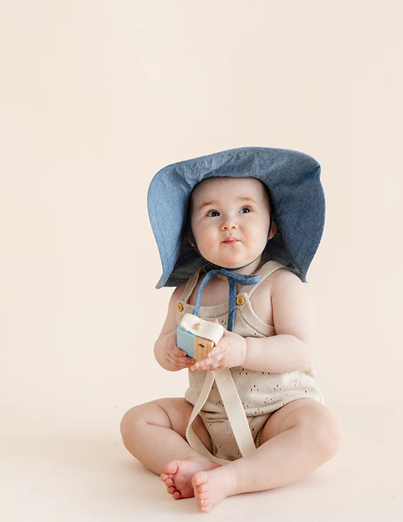 Jacqueline & Jac Sun Hat - Denim - Image 2