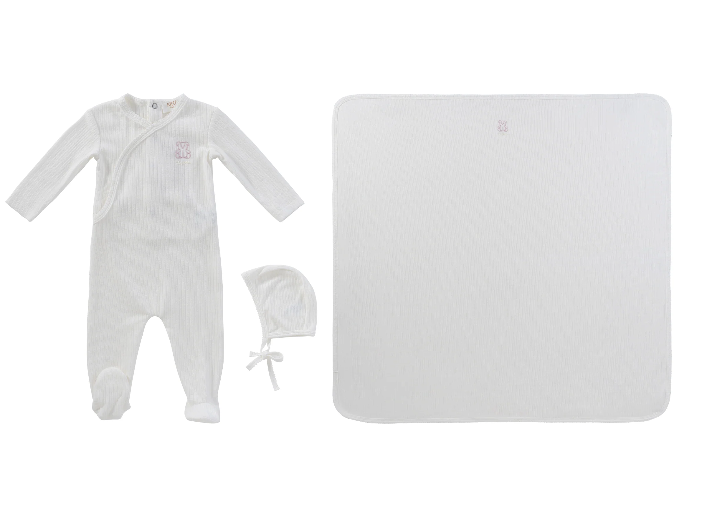 Kipp Baby Teddy Wrap Layette Set - Pink