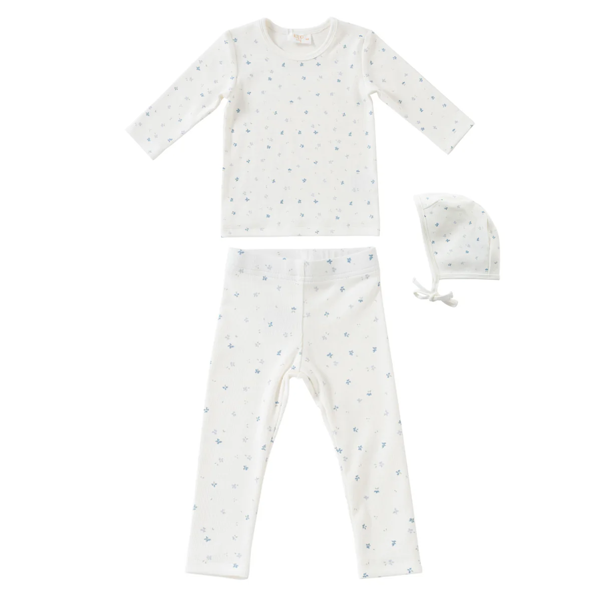 Kipp Bud Rib Two Piece And Bonnet Set - Blue
