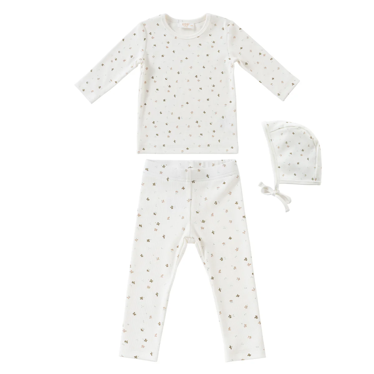 Kipp Bud Rib Two Piece And Bonnet Set - Stone
